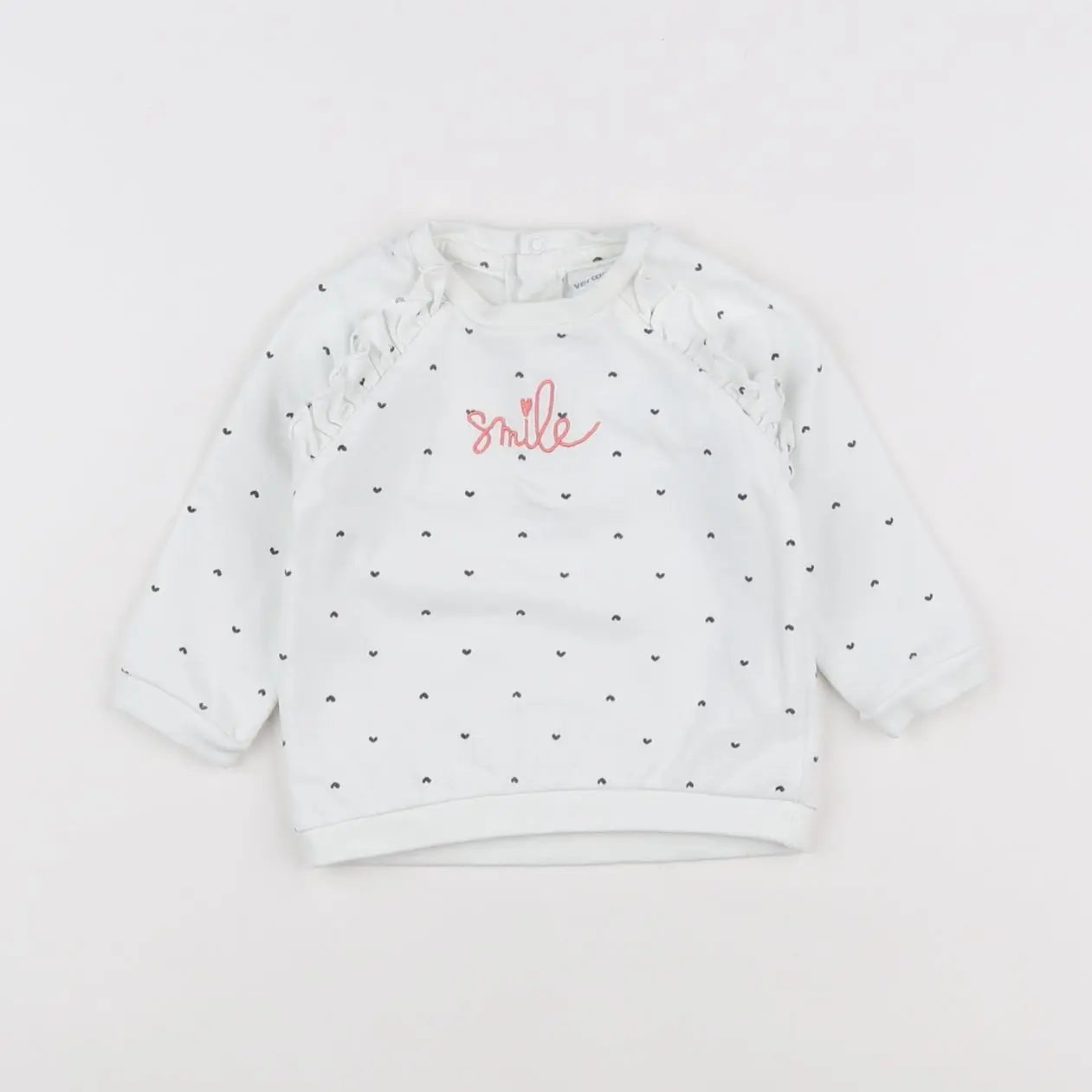 Vertbaudet - sweat blanc - 3 mois