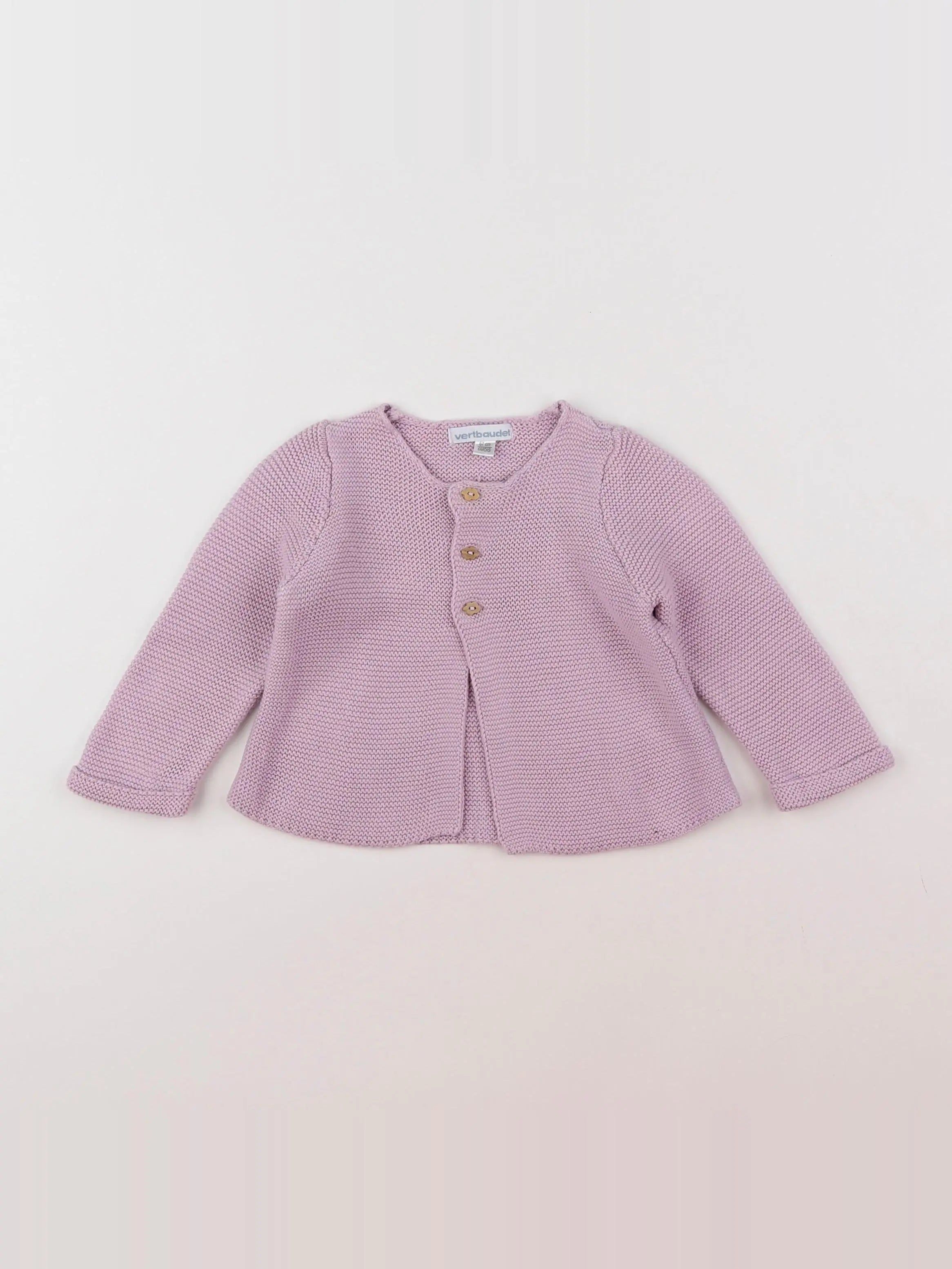 Vertbaudet - gilet violet - 6 mois