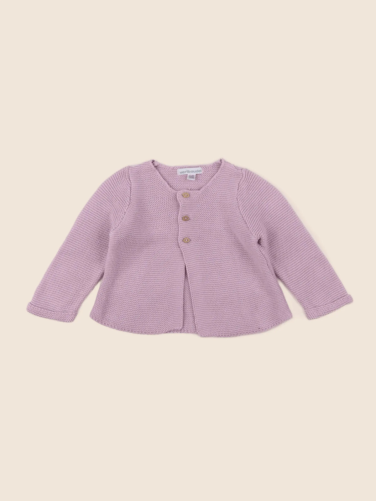 Vertbaudet - gilet violet - 6 mois