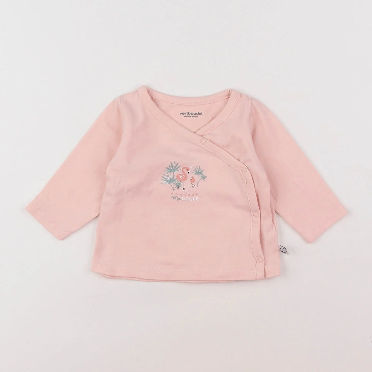 Vertbaudet - tee-shirt rose - 3 mois