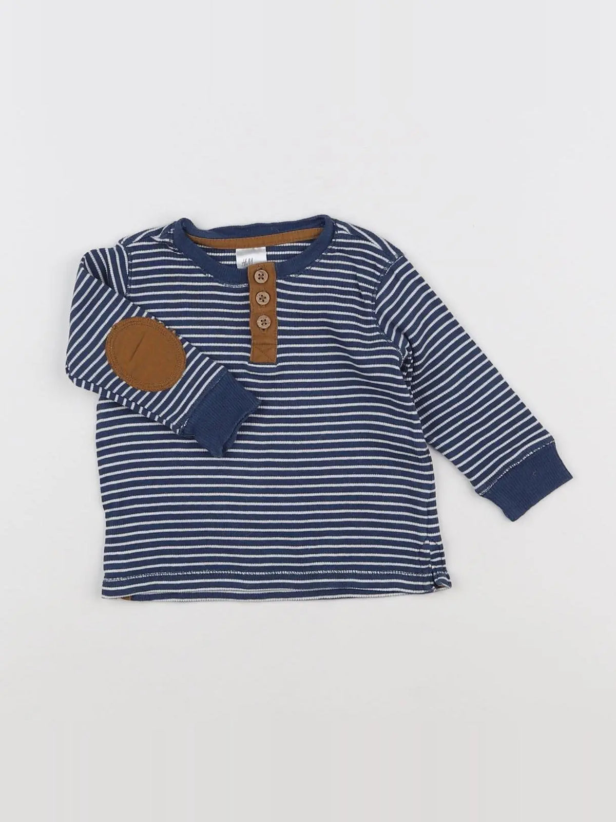 H&M - tee-shirt bleu - 3/6 mois