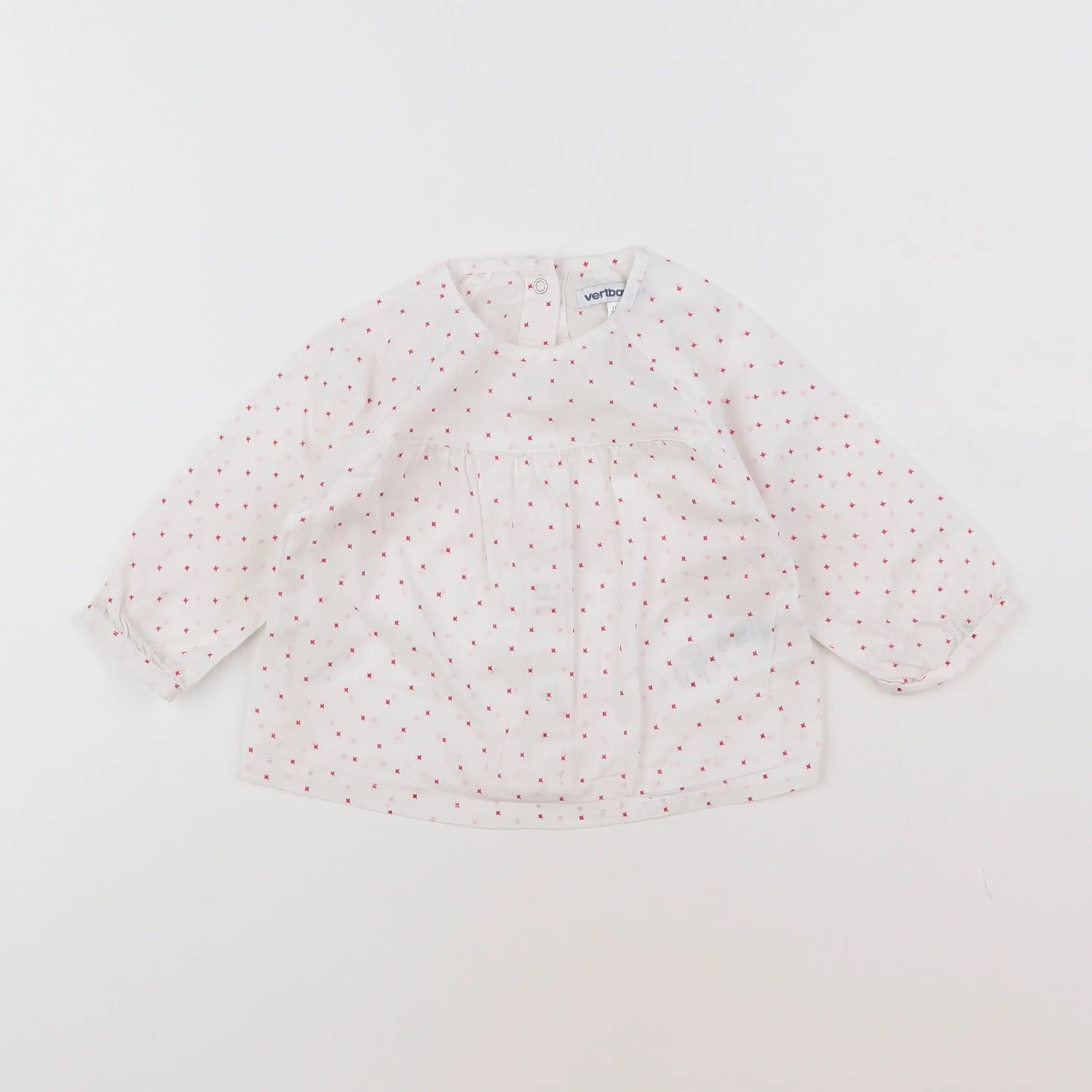 Vertbaudet - blouse blanc - 9 mois