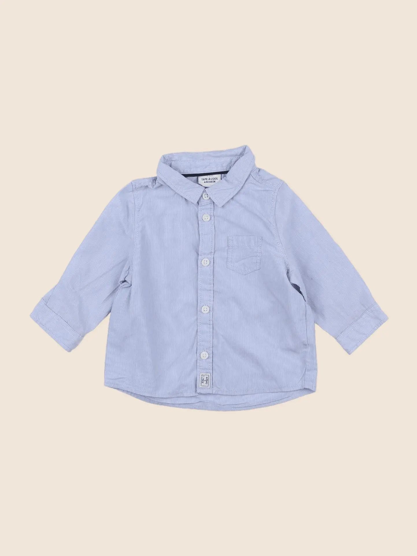 Tape à l'oeil - chemise bleu - 6 mois