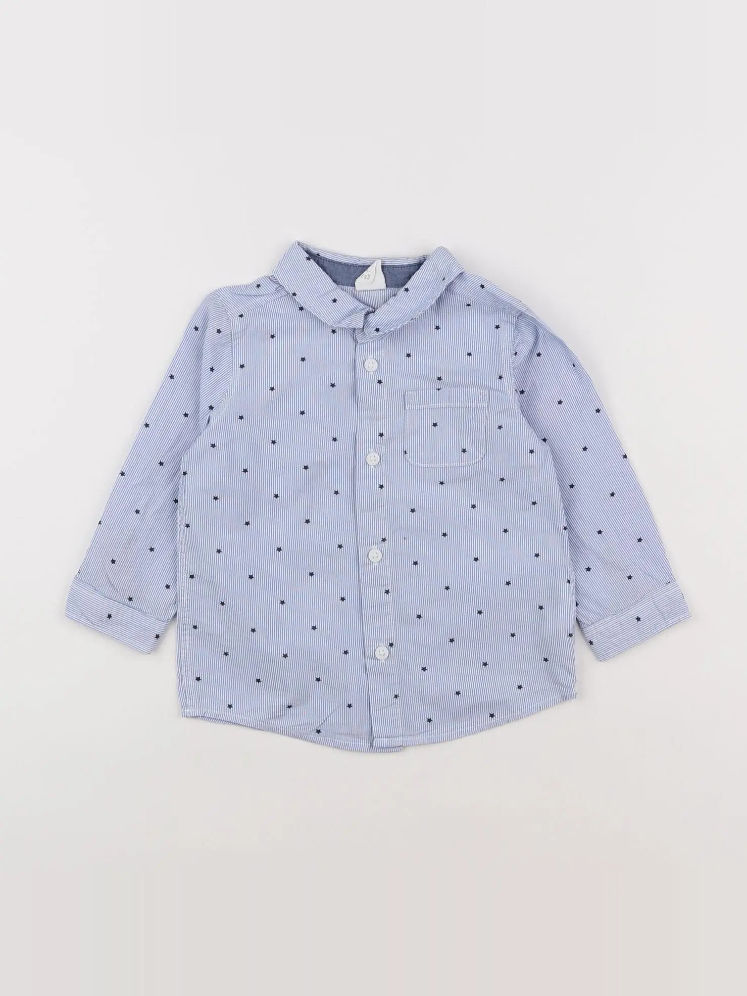 H&M - chemise bleu - 9/12 mois