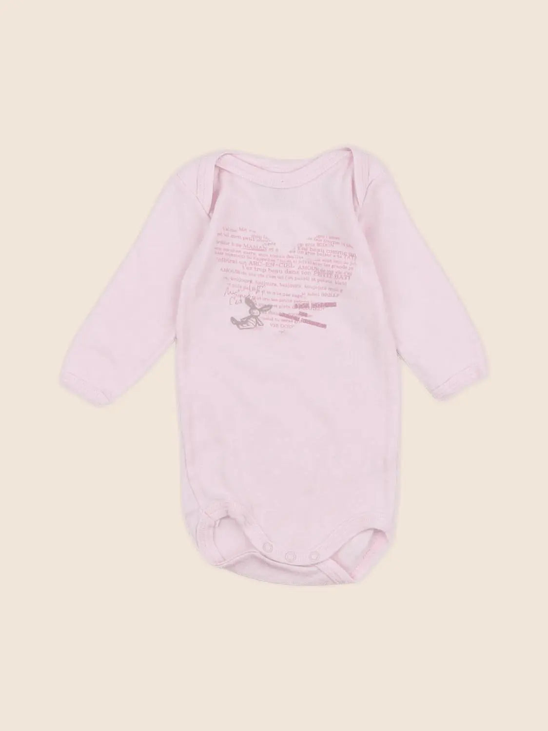 Petit Bateau - body rose - 3 mois