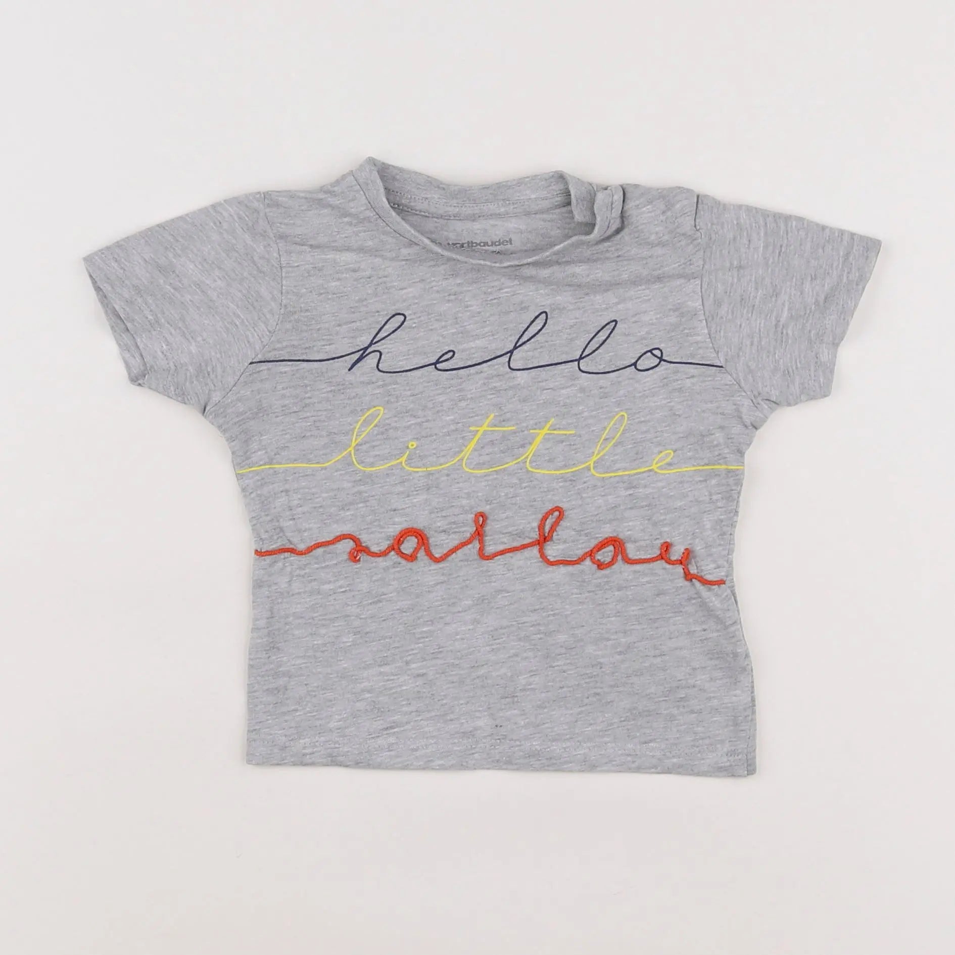 Vertbaudet - tee-shirt gris - 9 mois