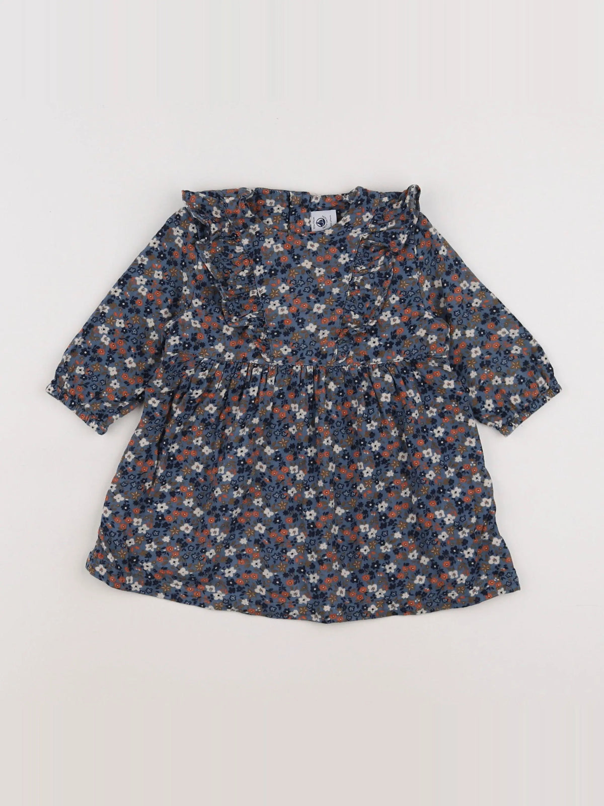 Petit Bateau - robe bleu - 12 mois