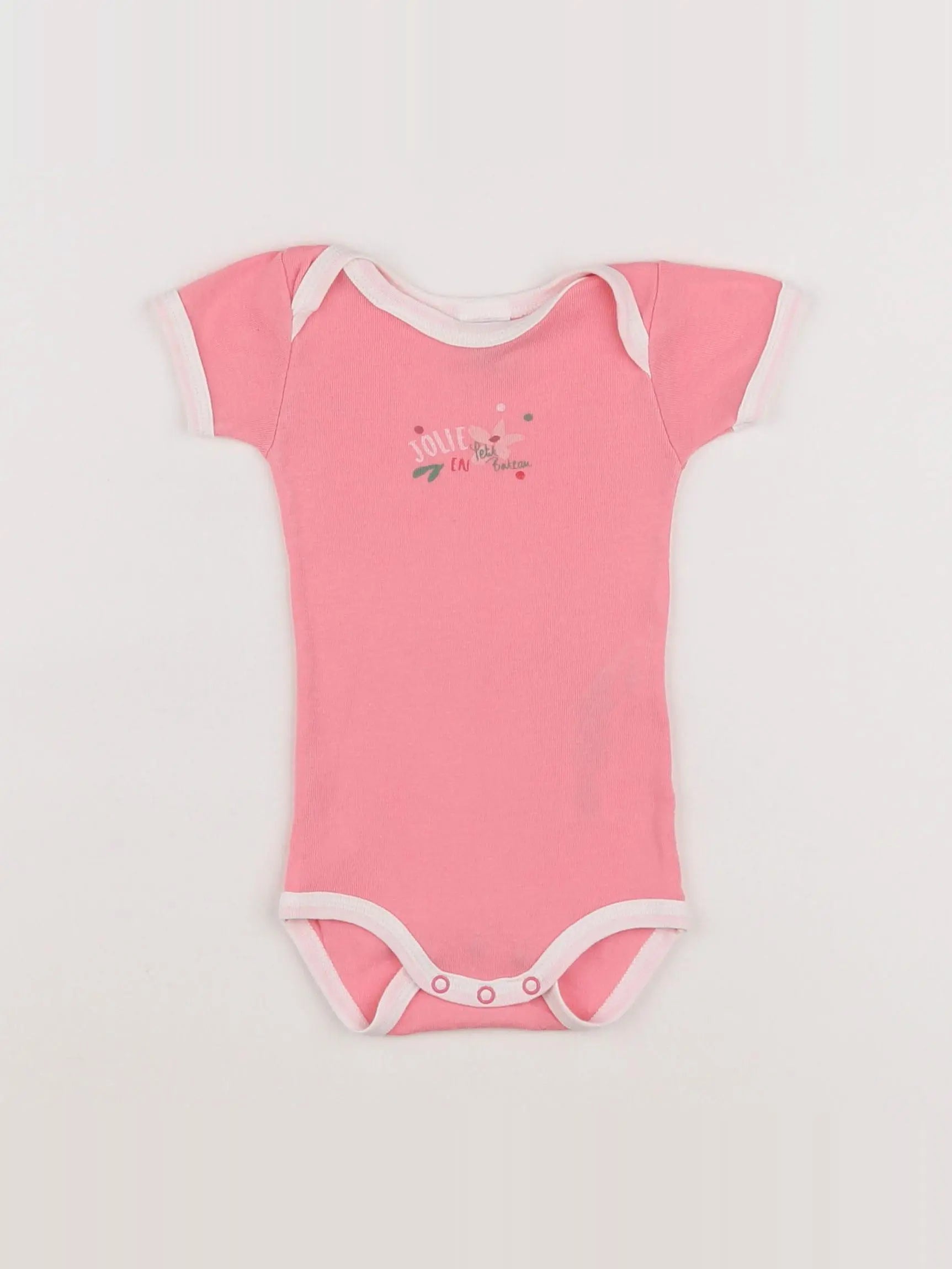 Petit Bateau - body rose - 3 mois
