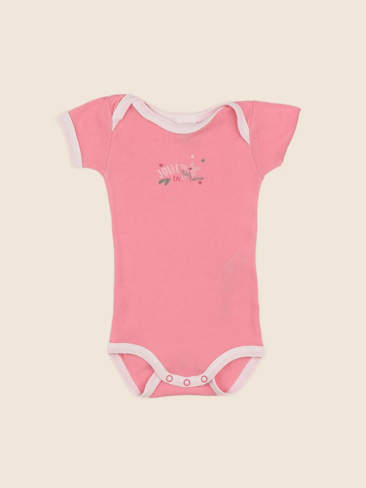 Petit Bateau - body rose - 3 mois