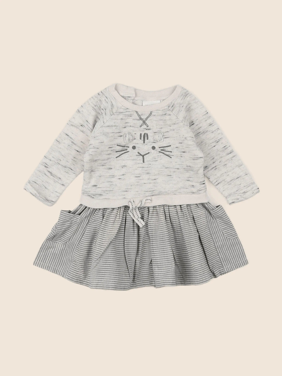 Next - robe gris - 3 mois