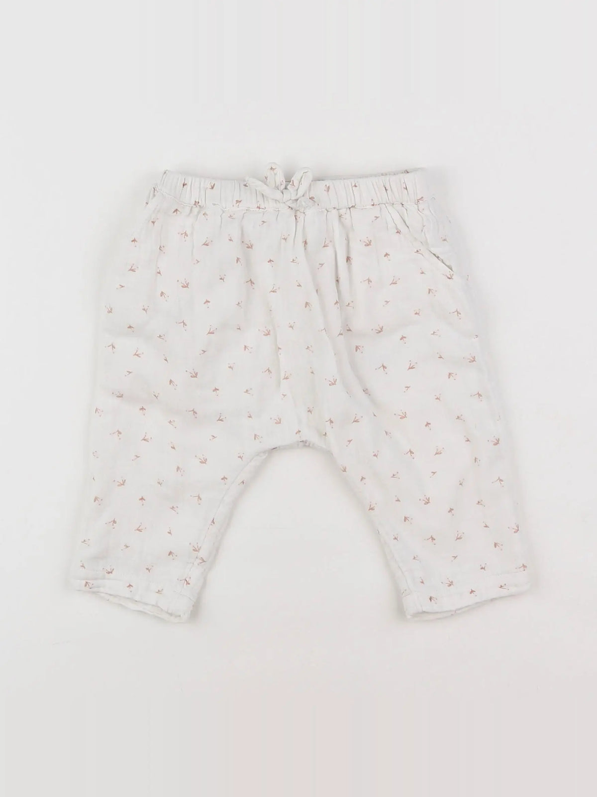 Vertbaudet - pantalon blanc - 6 mois