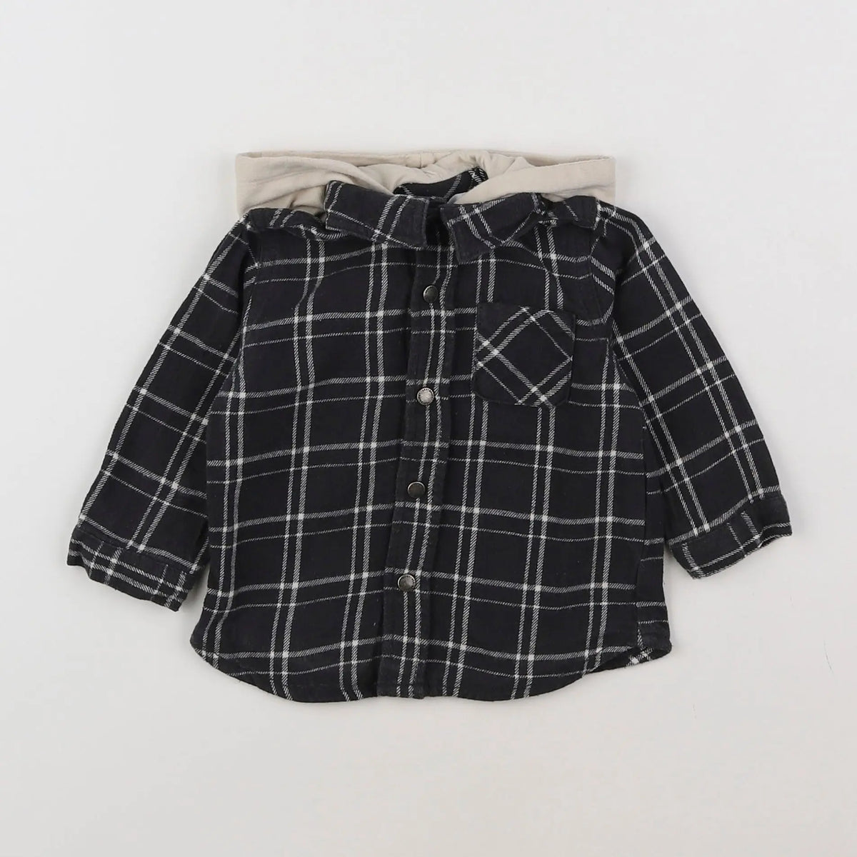Vertbaudet - chemise noir - 9 mois