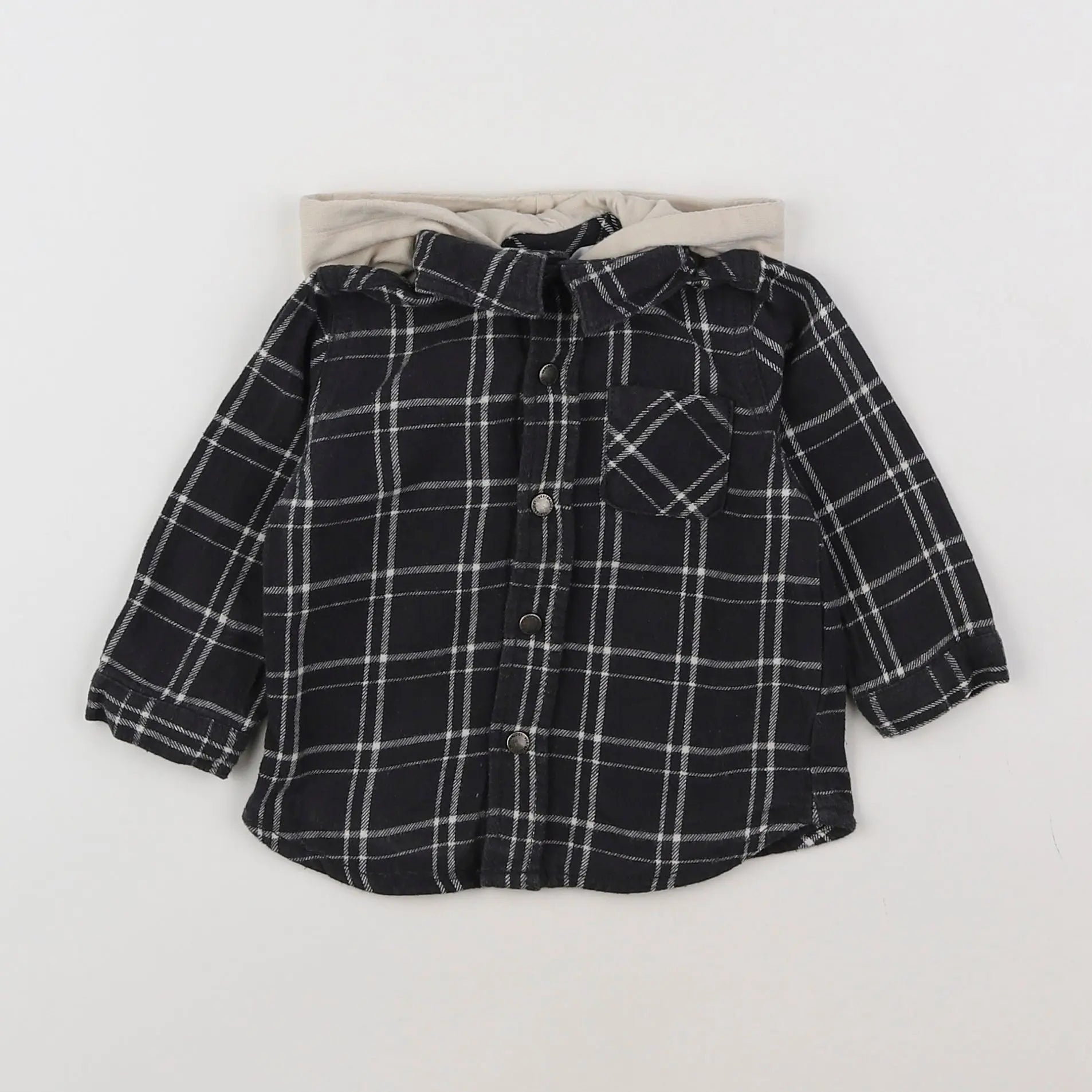 Vertbaudet - chemise noir - 9 mois