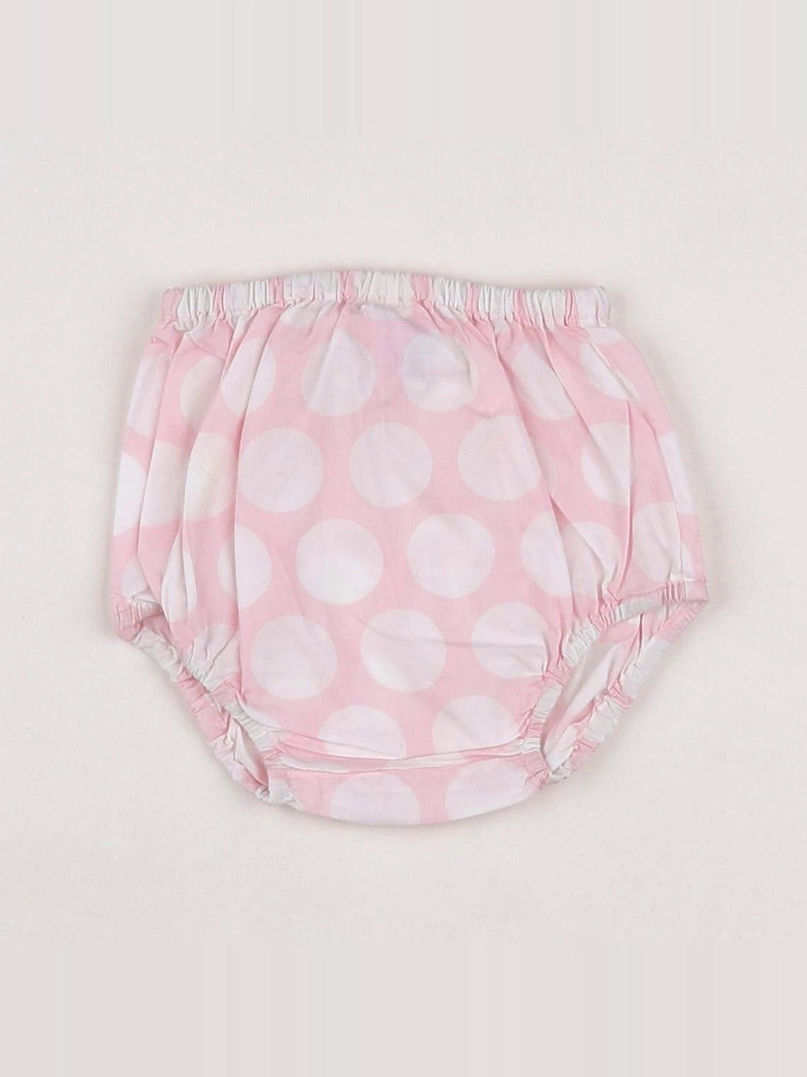 Jacadi - bloomer blanc, rose - 0 mois