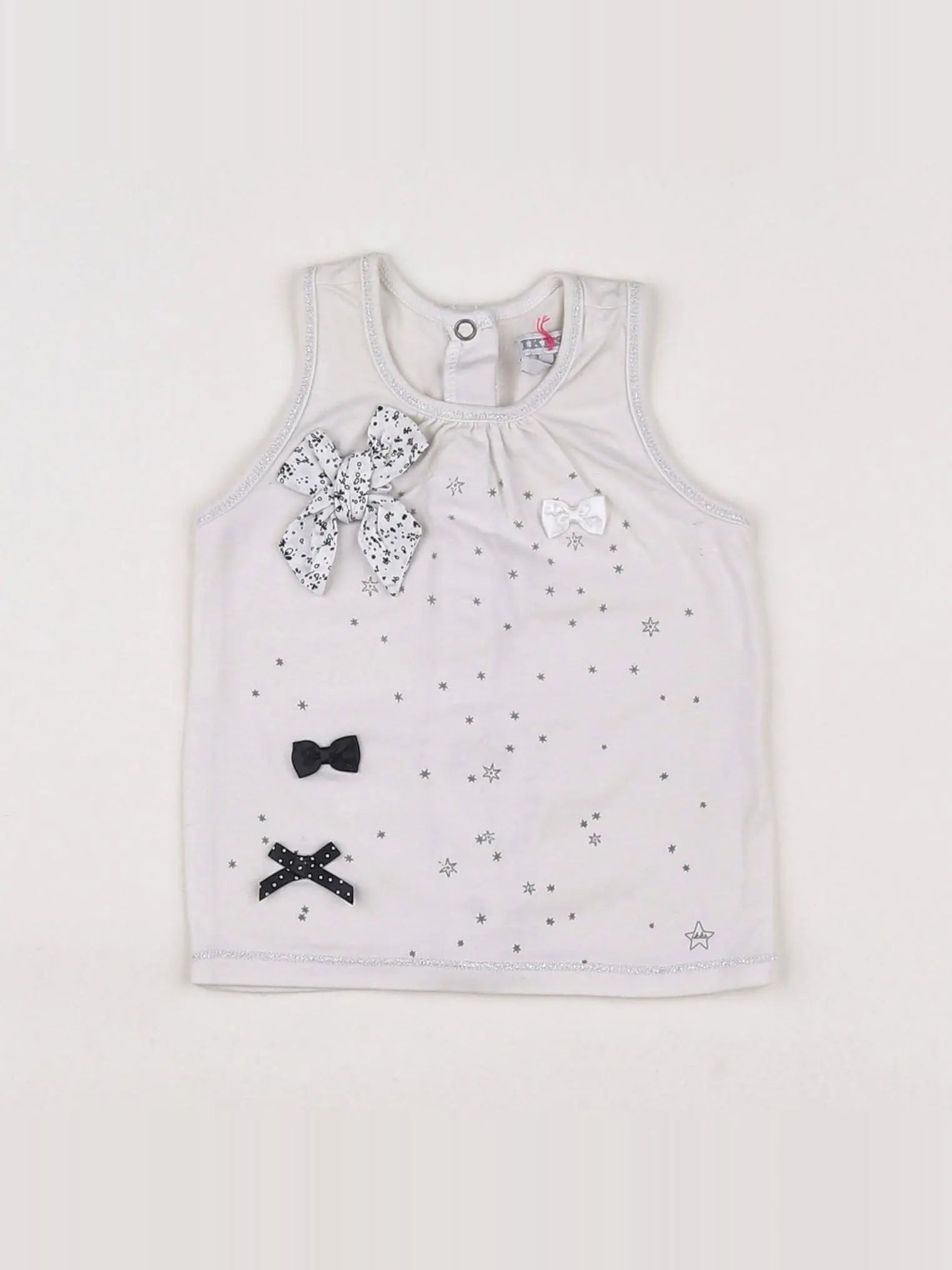 IKKS - débardeur blanc, noir - 6 mois