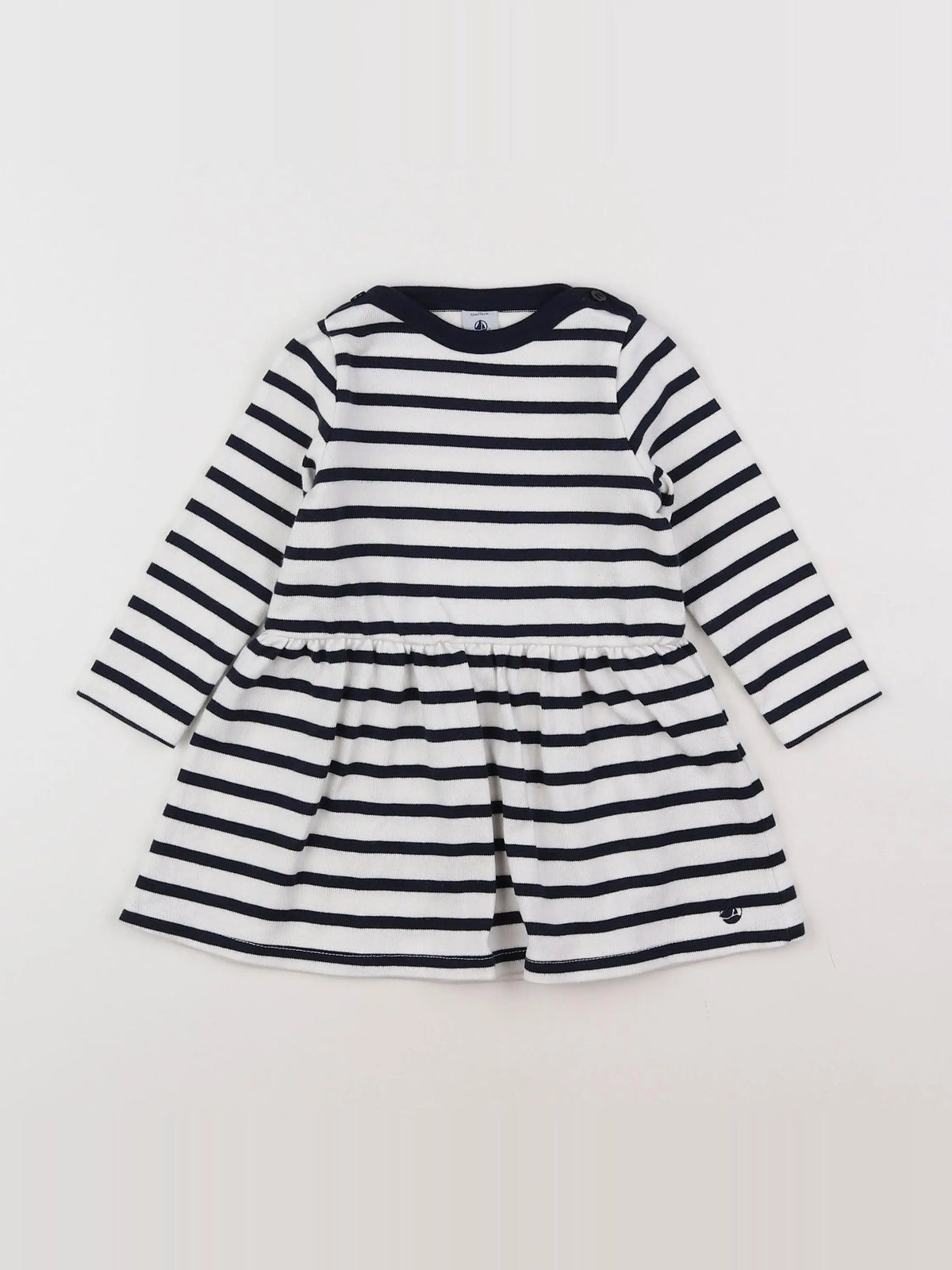 Petit Bateau - robe bleu - 12 mois