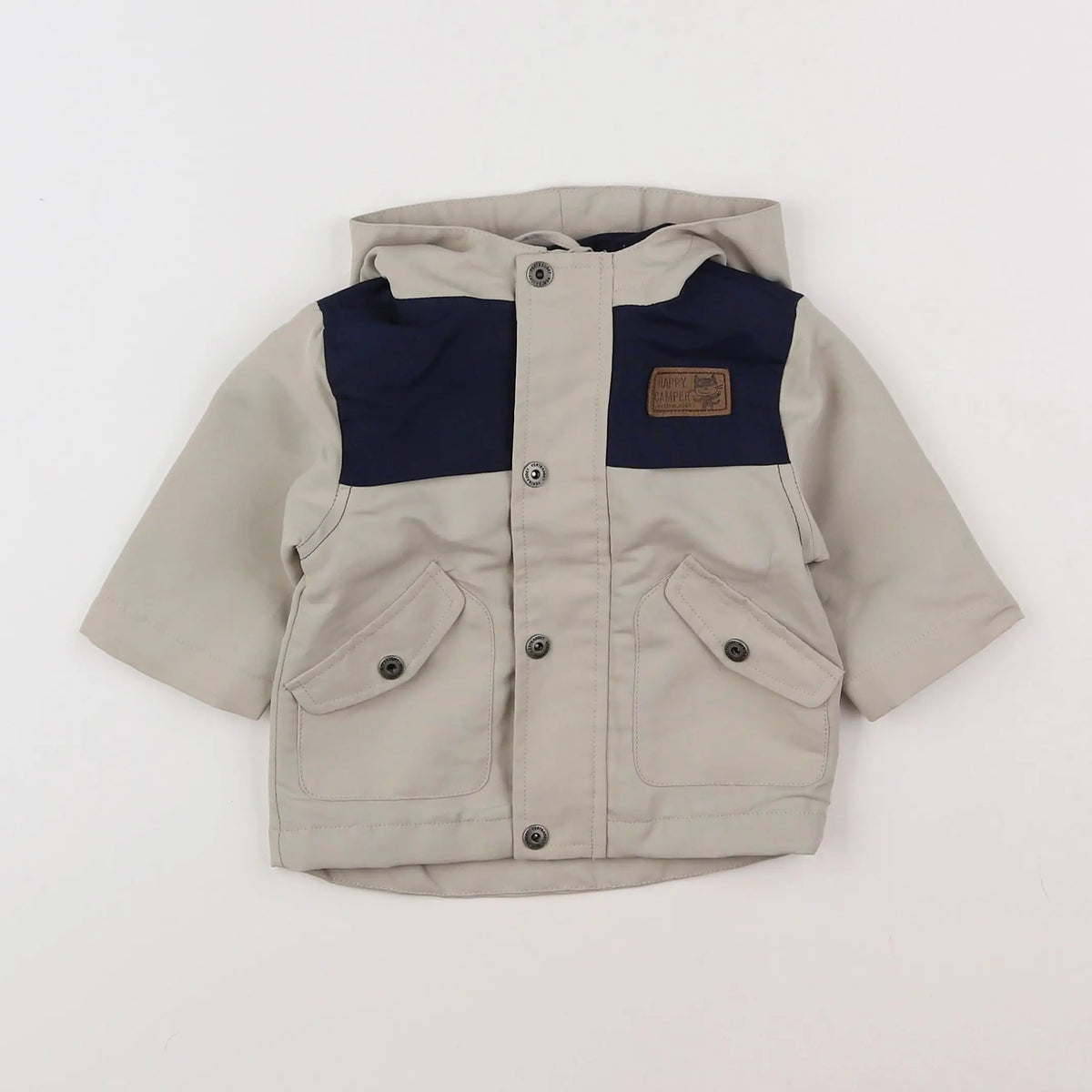 Vertbaudet - imperméable marron, bleu - 3 mois