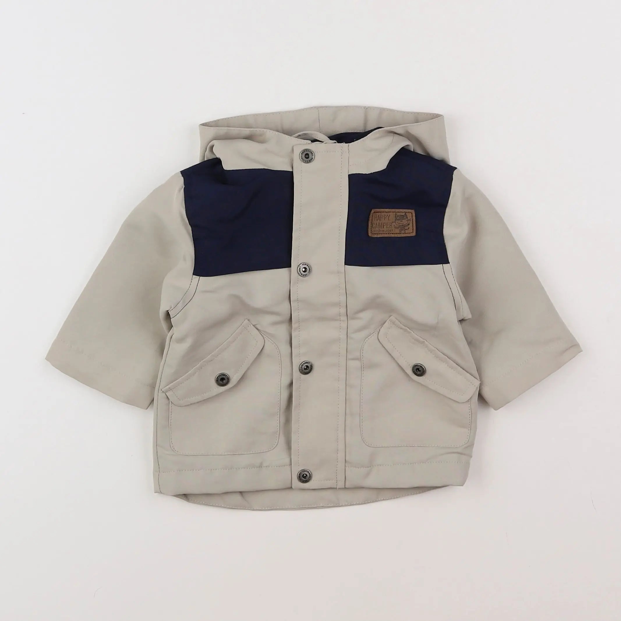 Vertbaudet - imperméable marron, bleu - 3 mois
