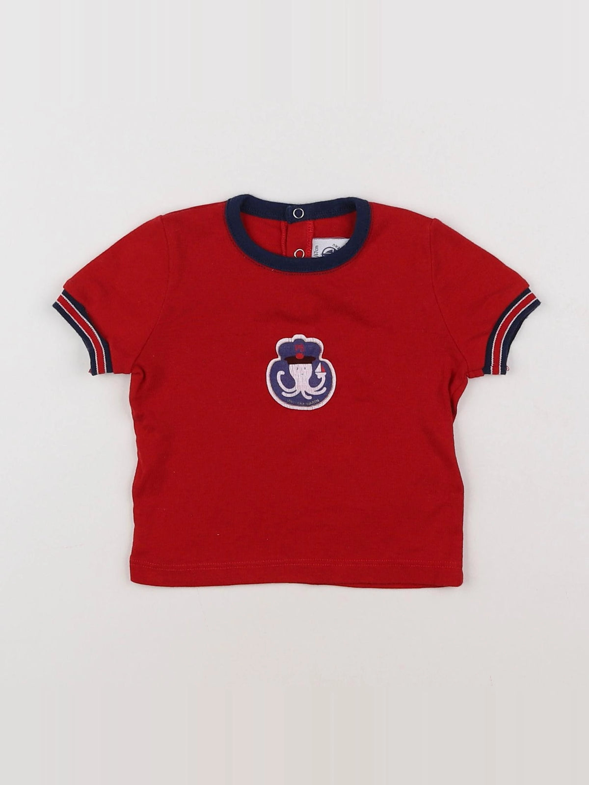 Petit Bateau - tee-shirt rouge - 6 mois