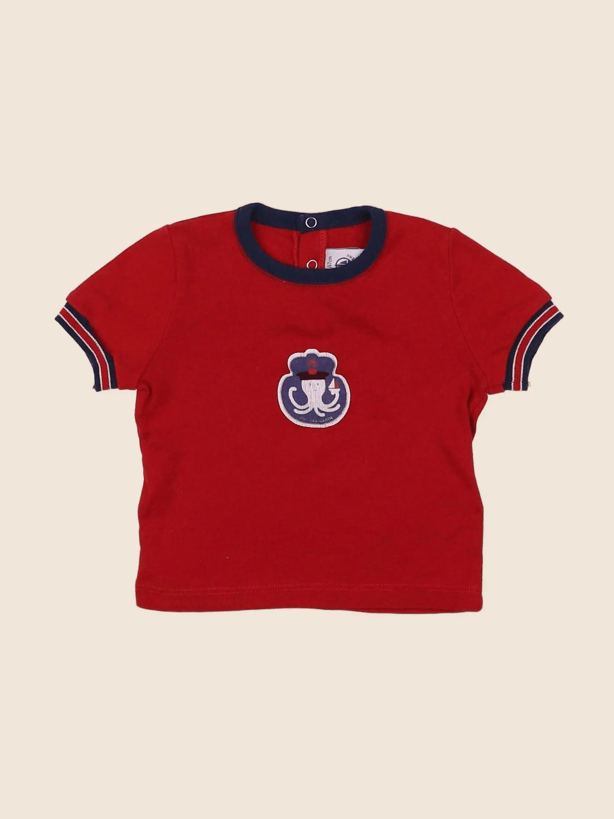 Petit Bateau - tee-shirt rouge - 6 mois