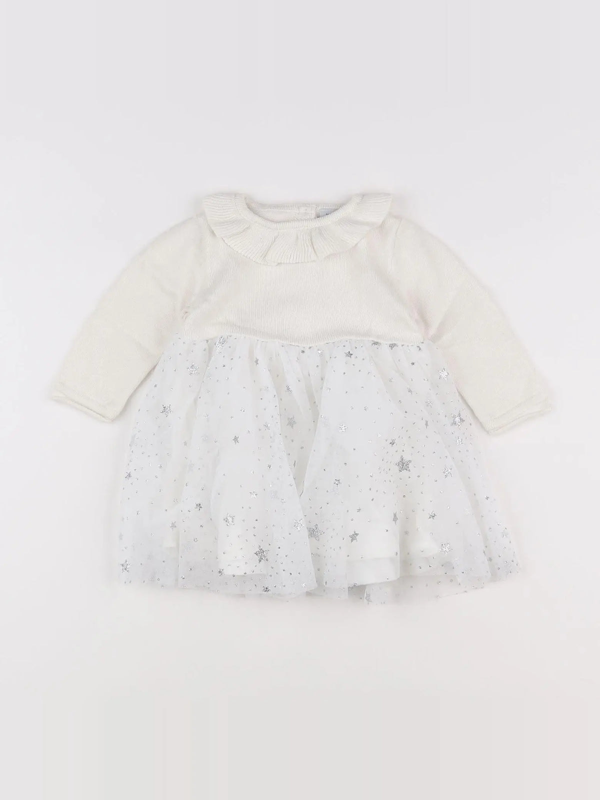 Petit Bateau - robe blanc - 6 mois