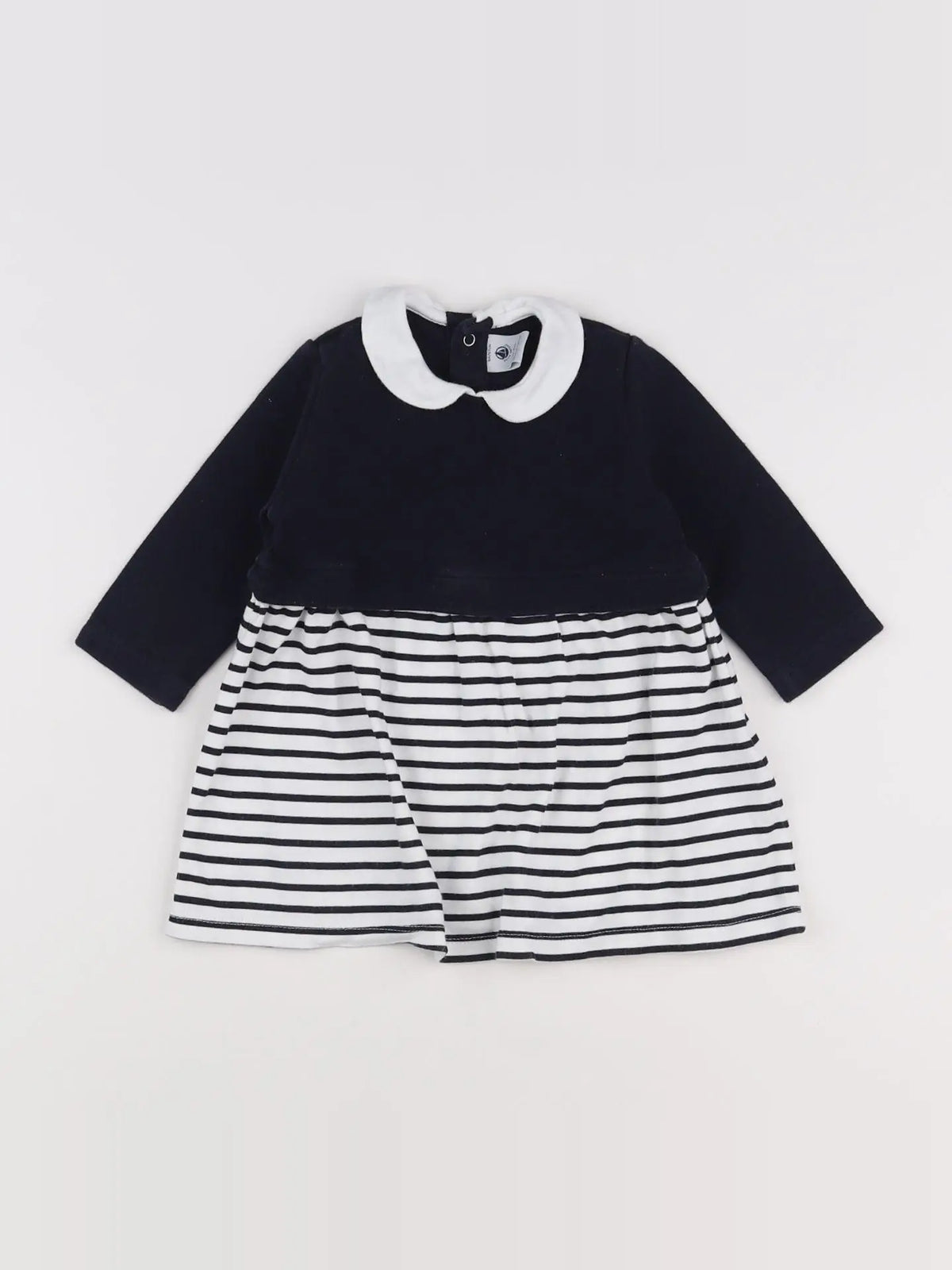 Petit Bateau - robe bleu - 6 mois