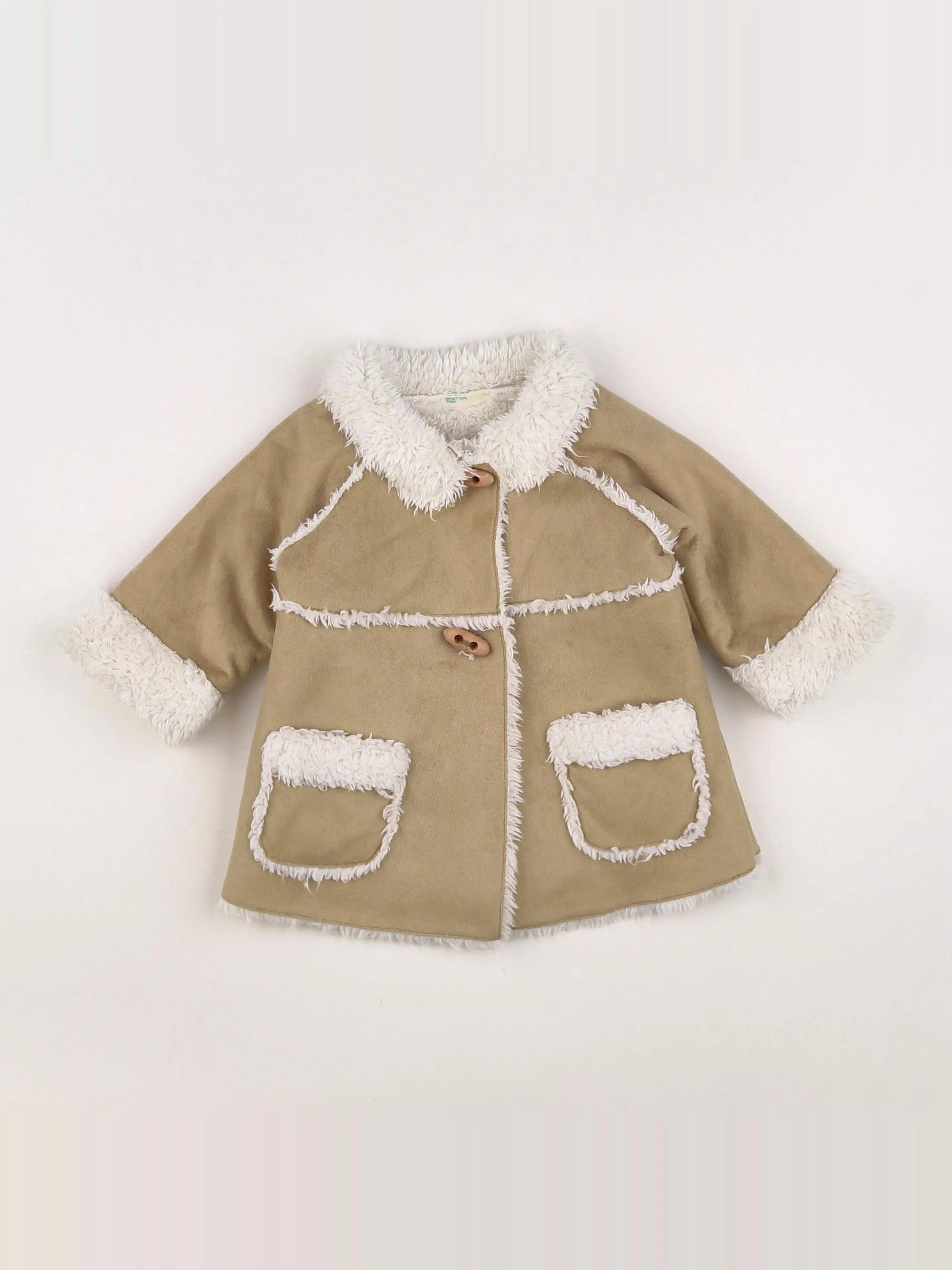 Benetton - veste beige - 3 mois
