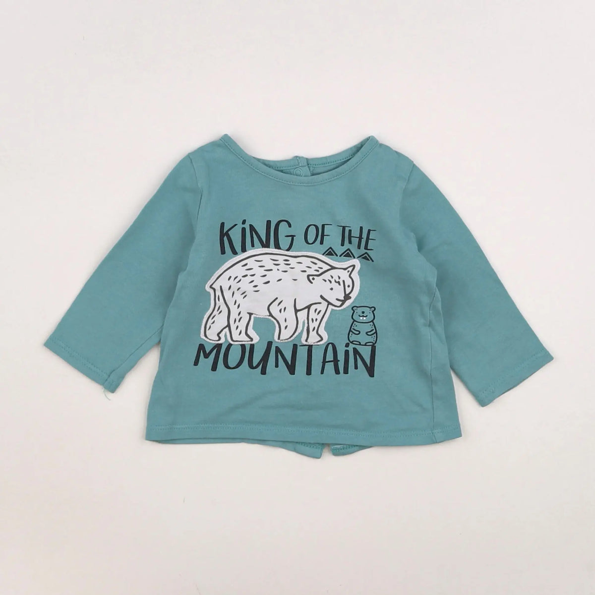 Vertbaudet - tee-shirt bleu - 3 mois