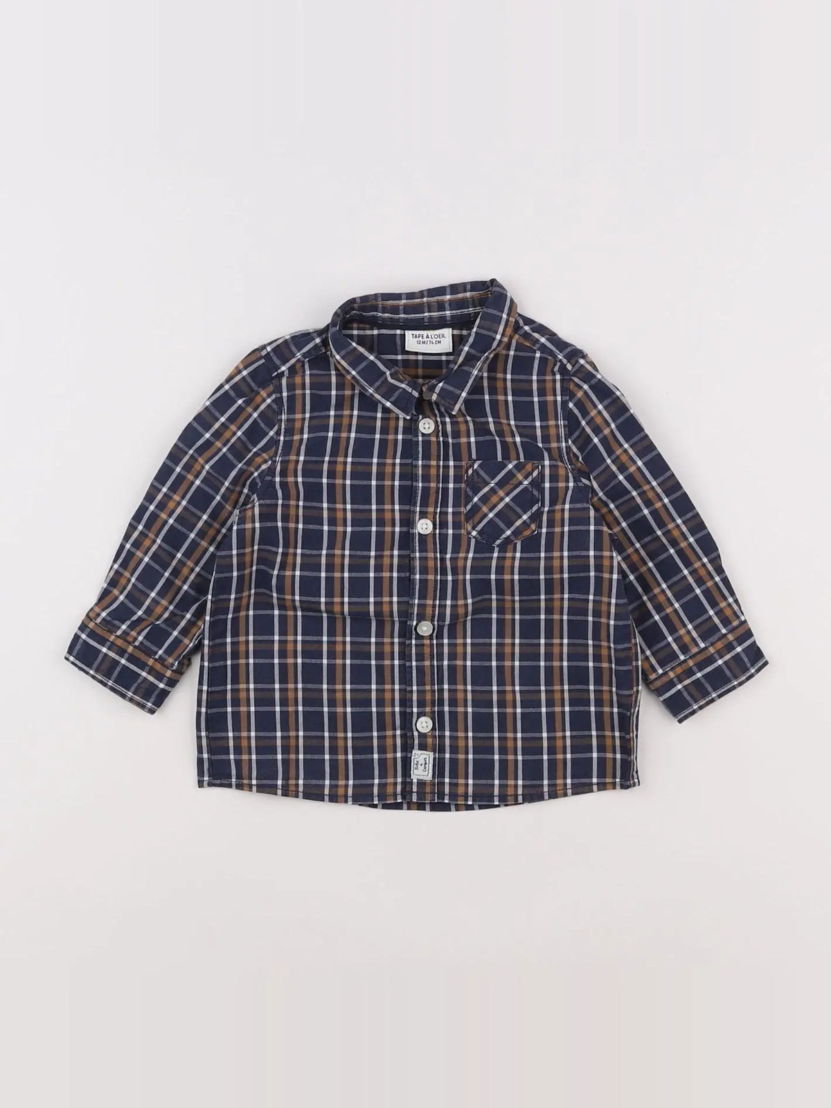 Tape à l'oeil - chemise bleu - 12 mois