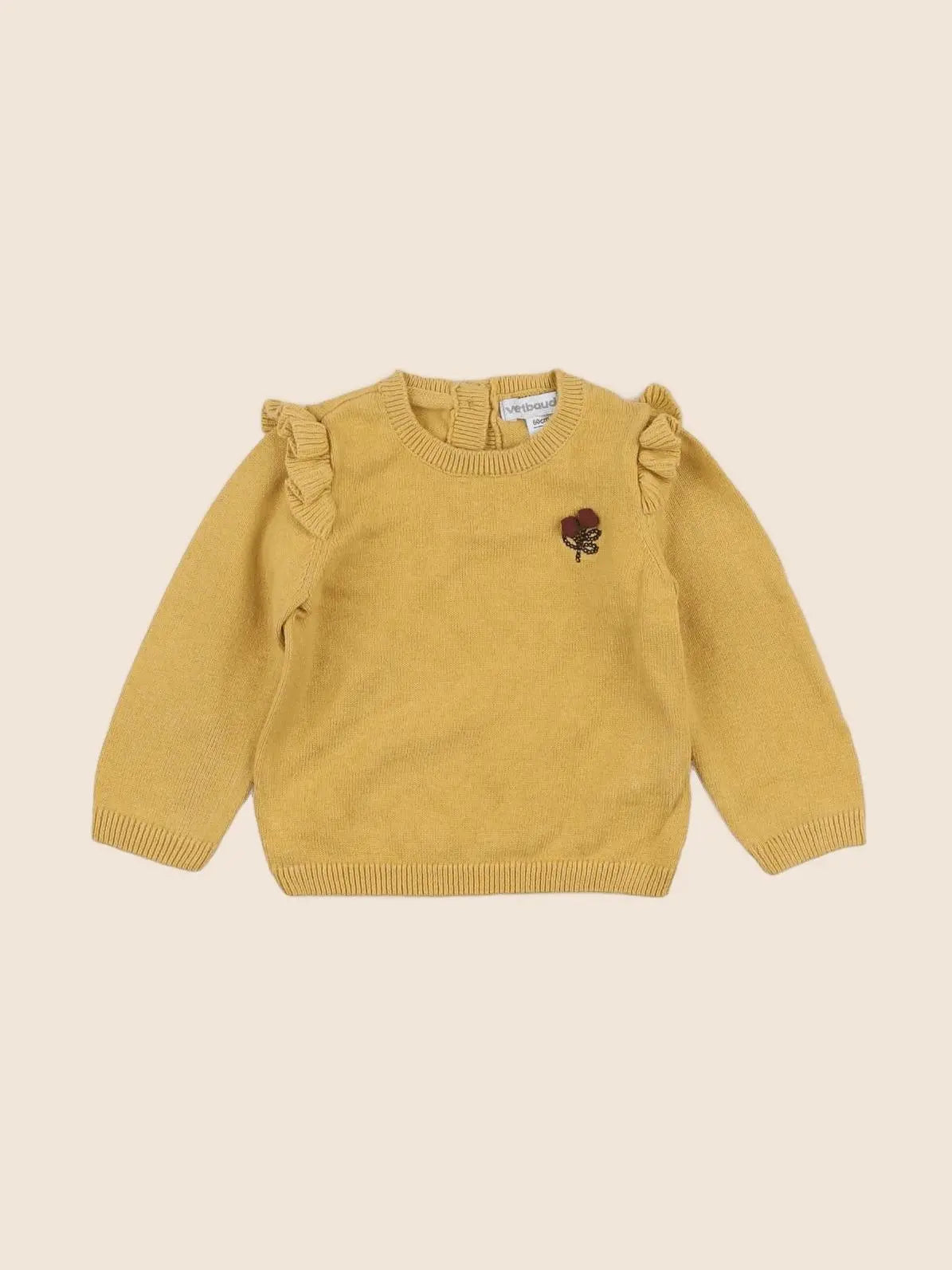 Vertbaudet - pull jaune - 3 mois