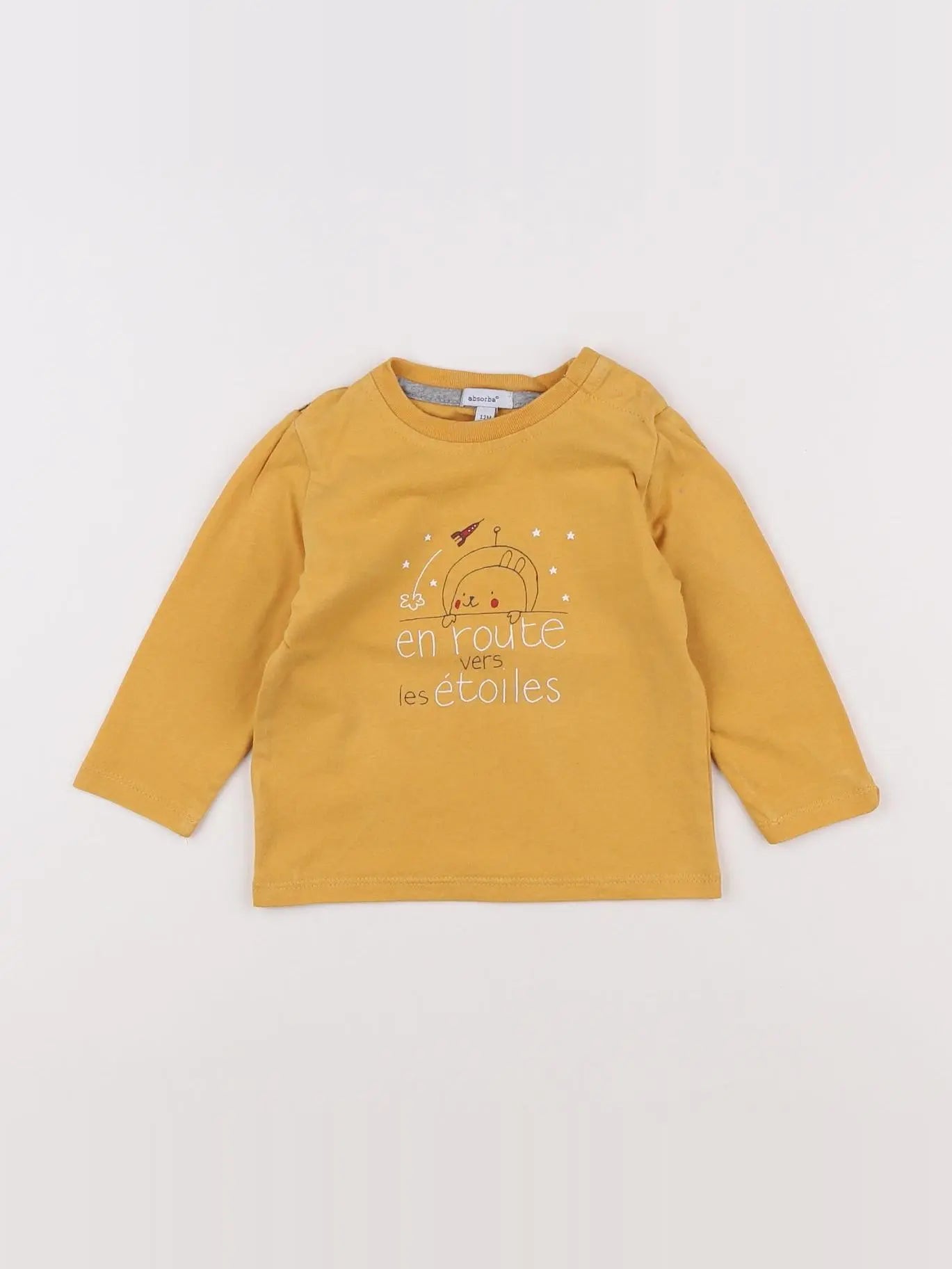 Absorba - tee-shirt jaune - 12 mois