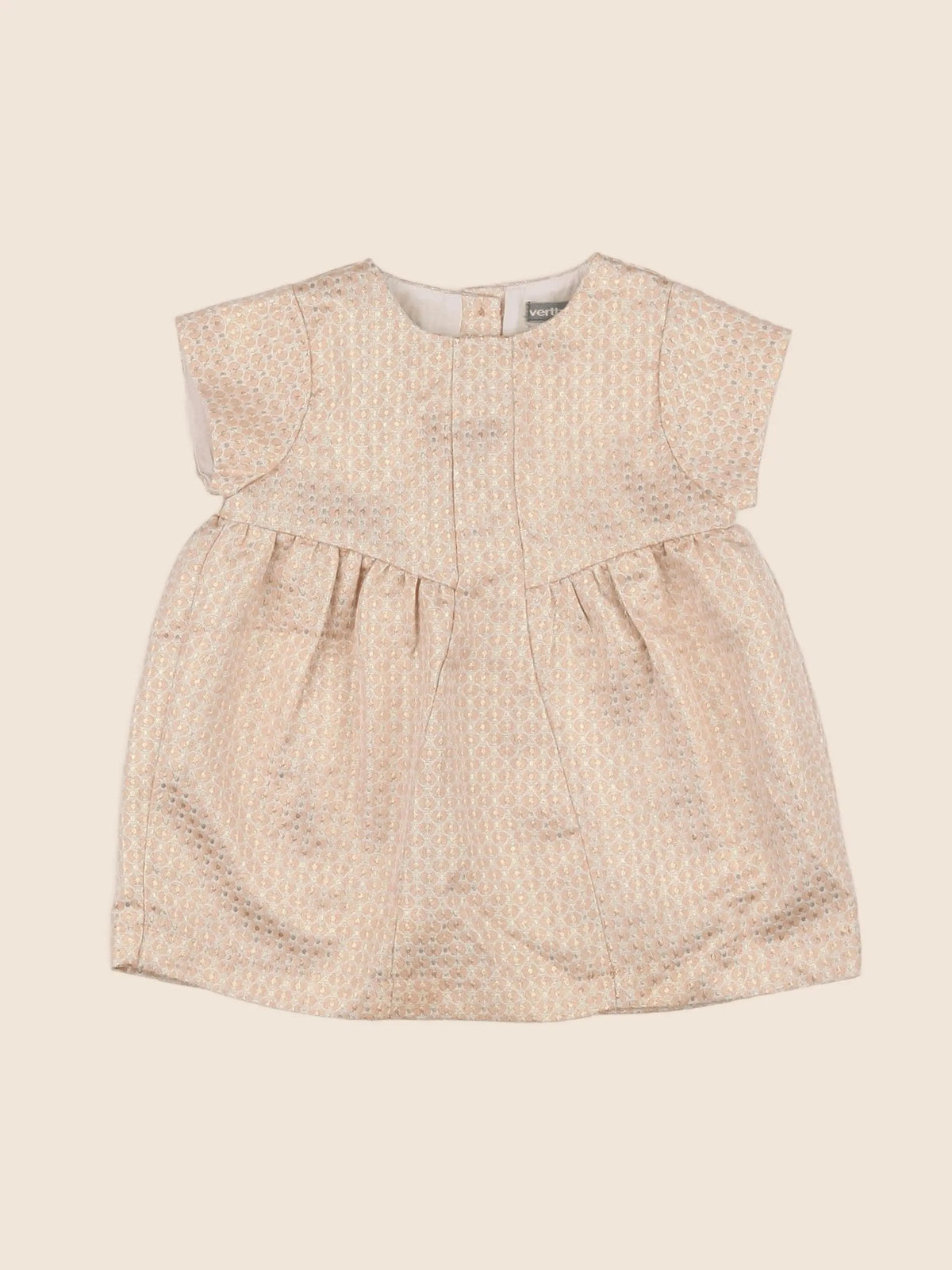 Vertbaudet - robe rose, or - 9 mois