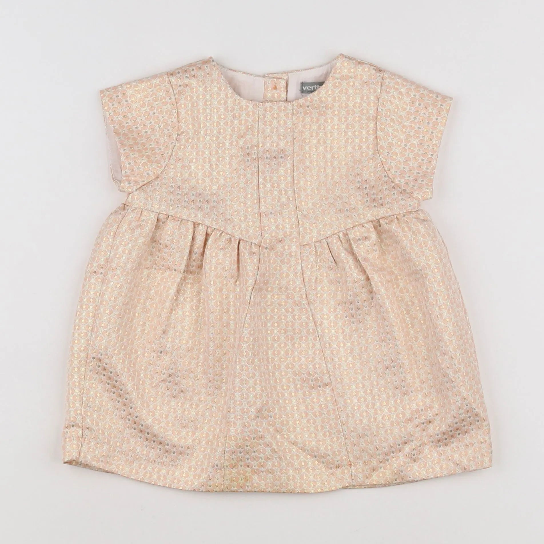 Vertbaudet - robe rose, or - 9 mois