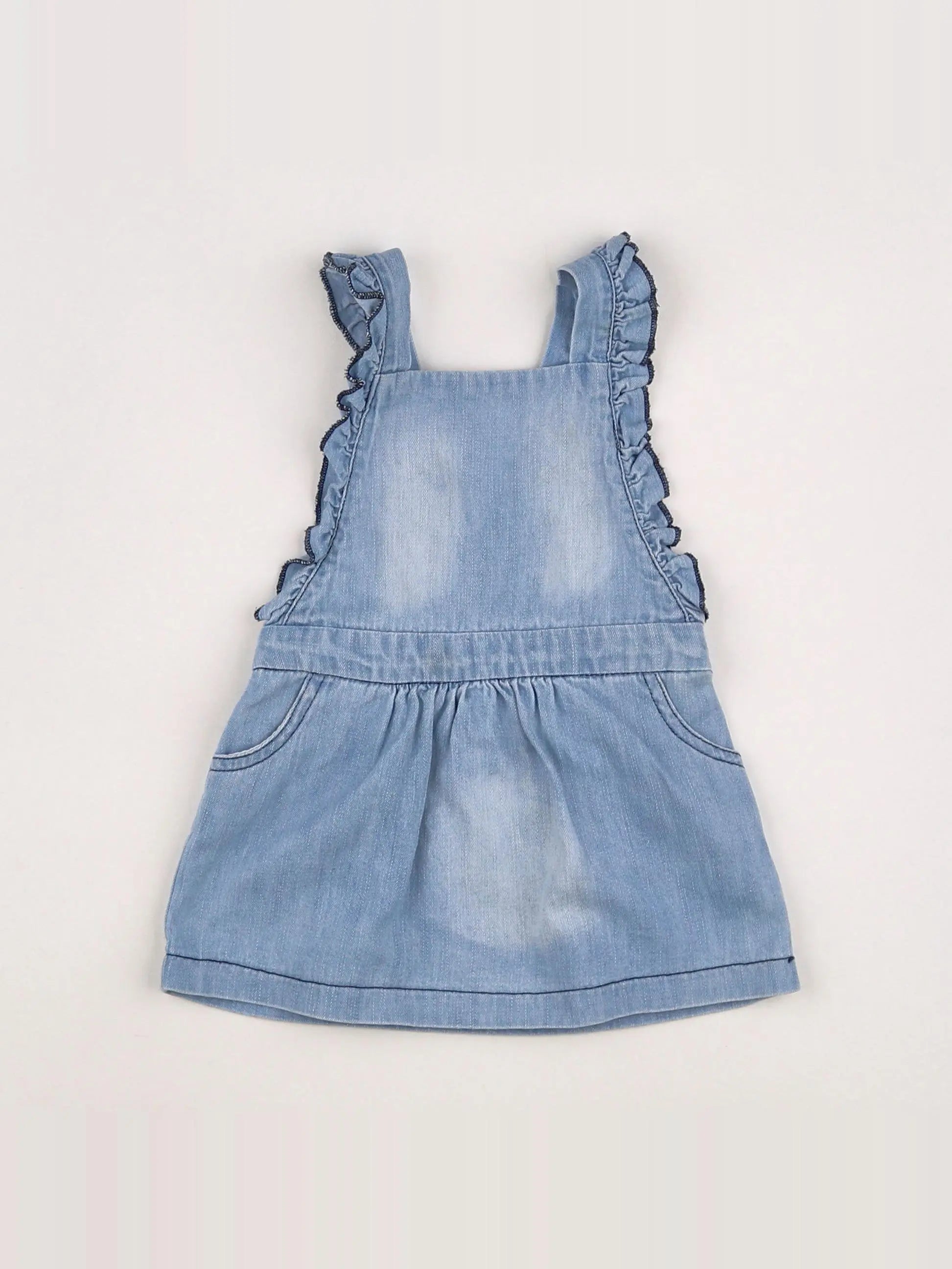 Vertbaudet - robe bleu - 12 mois