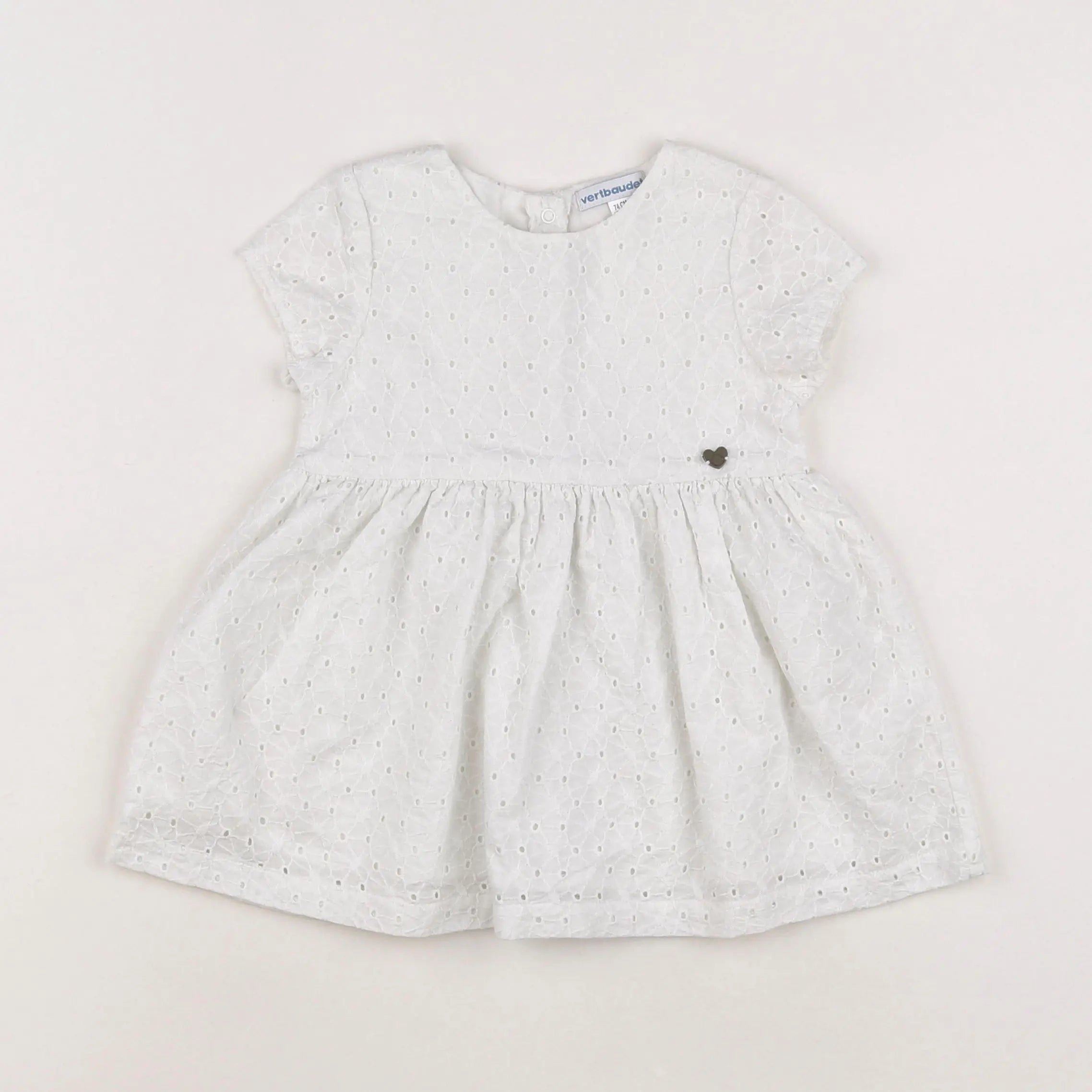 Vertbaudet - robe blanc - 12 mois