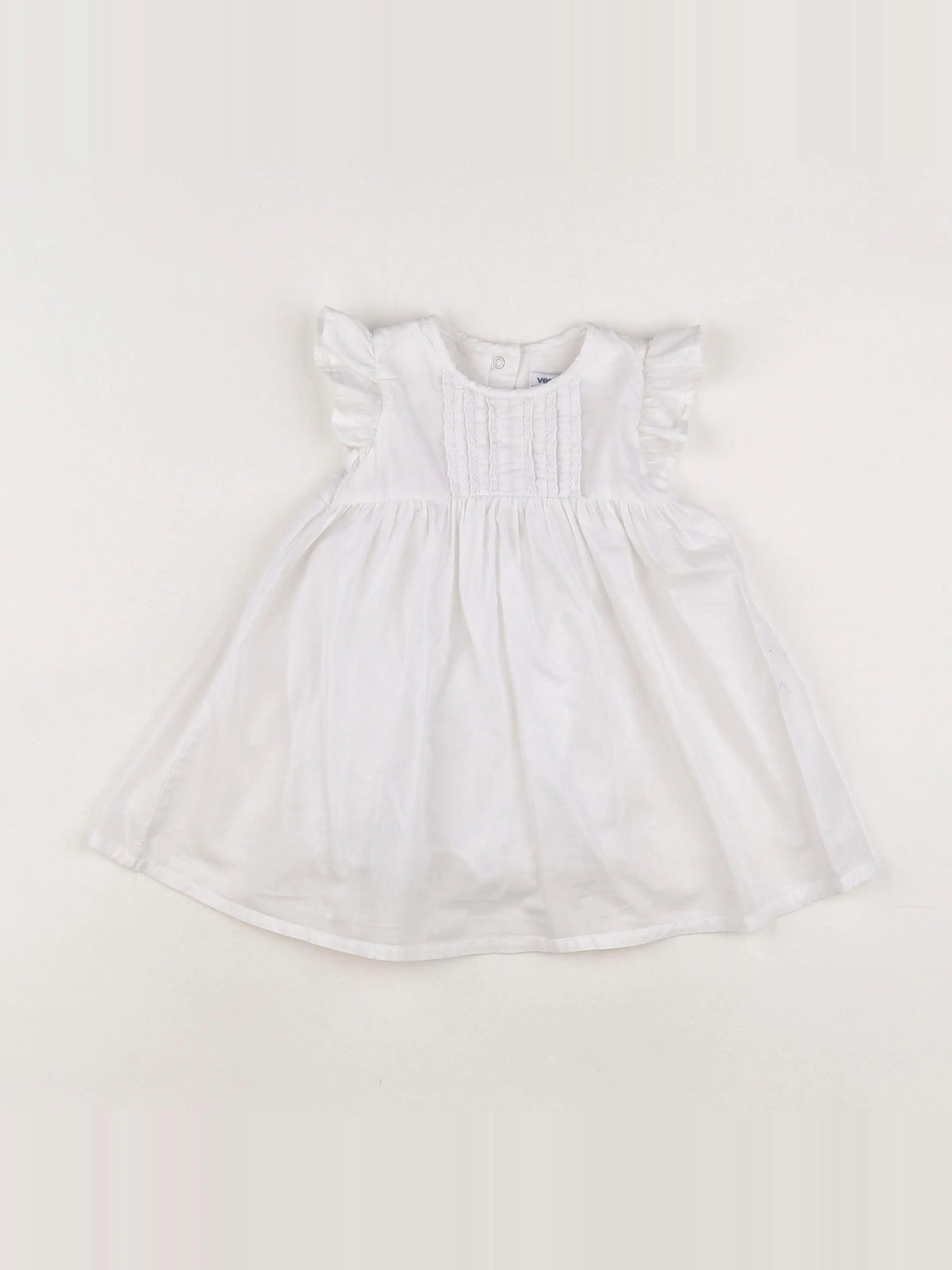 Vertbaudet - robe blanc - 12 mois