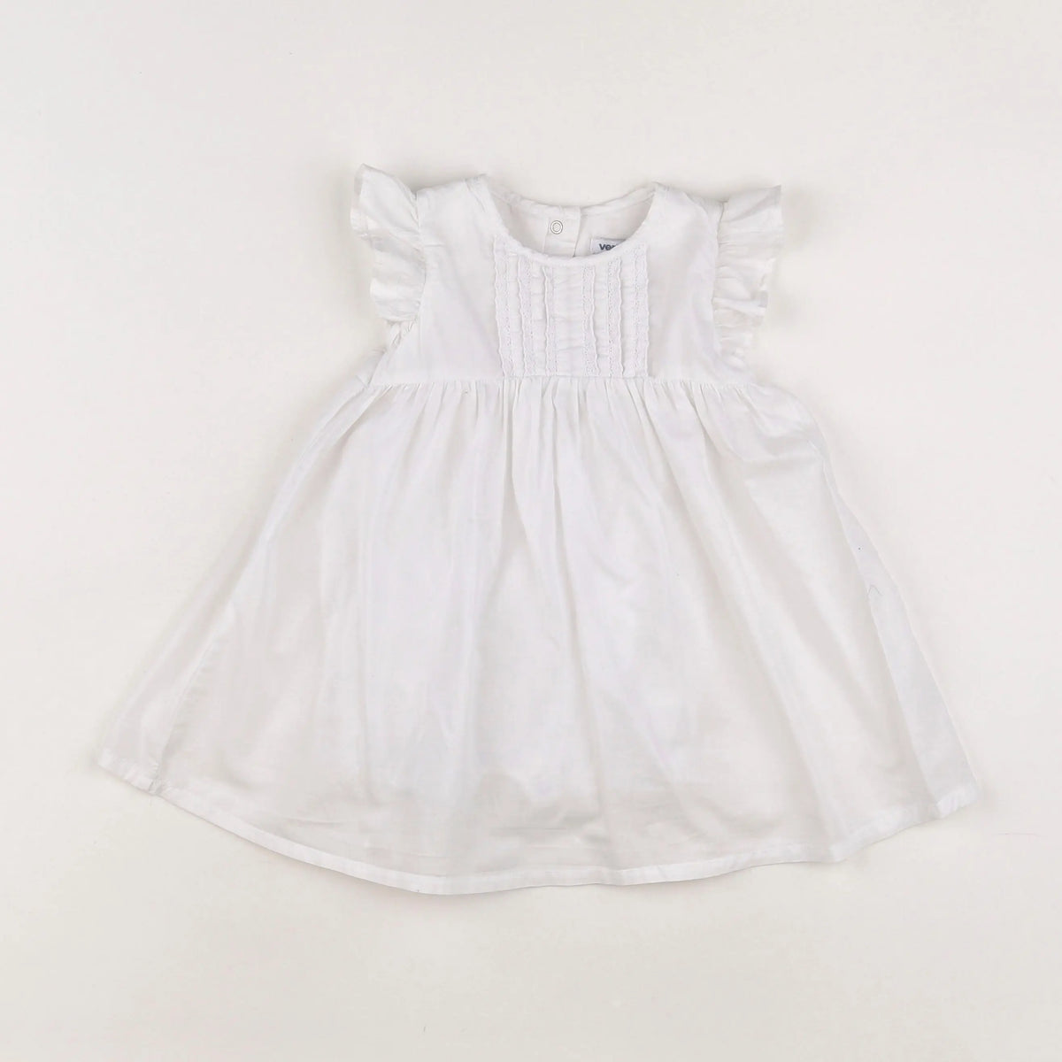 Vertbaudet - robe blanc - 12 mois