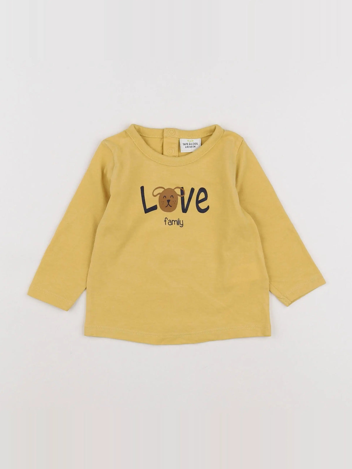 Tape à l'oeil - tee-shirt jaune - 6 mois