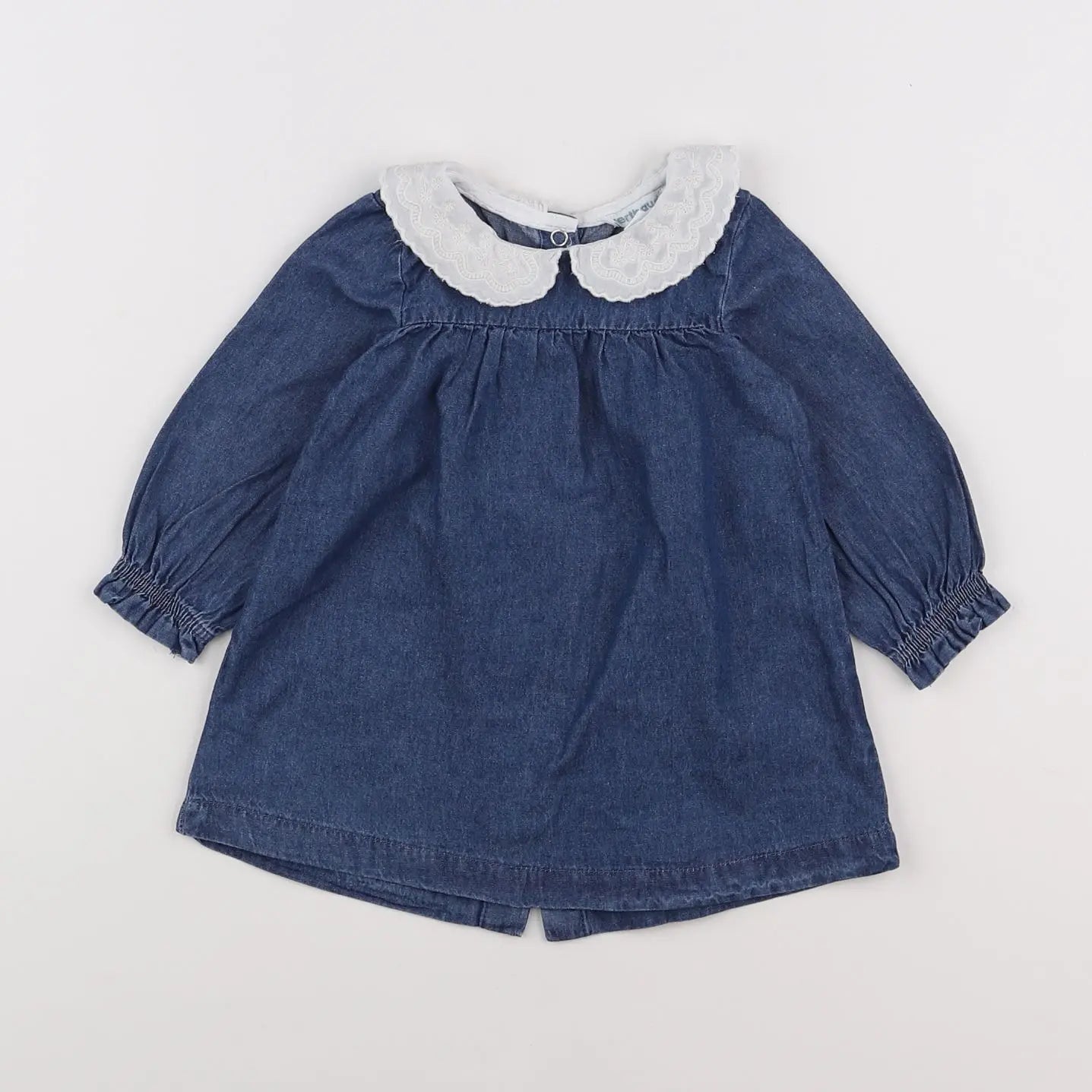 Vertbaudet - robe bleu, blanc - 6 mois