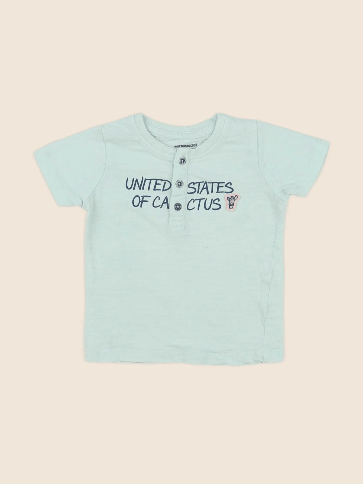 Vertbaudet - tee-shirt vert - 6 mois
