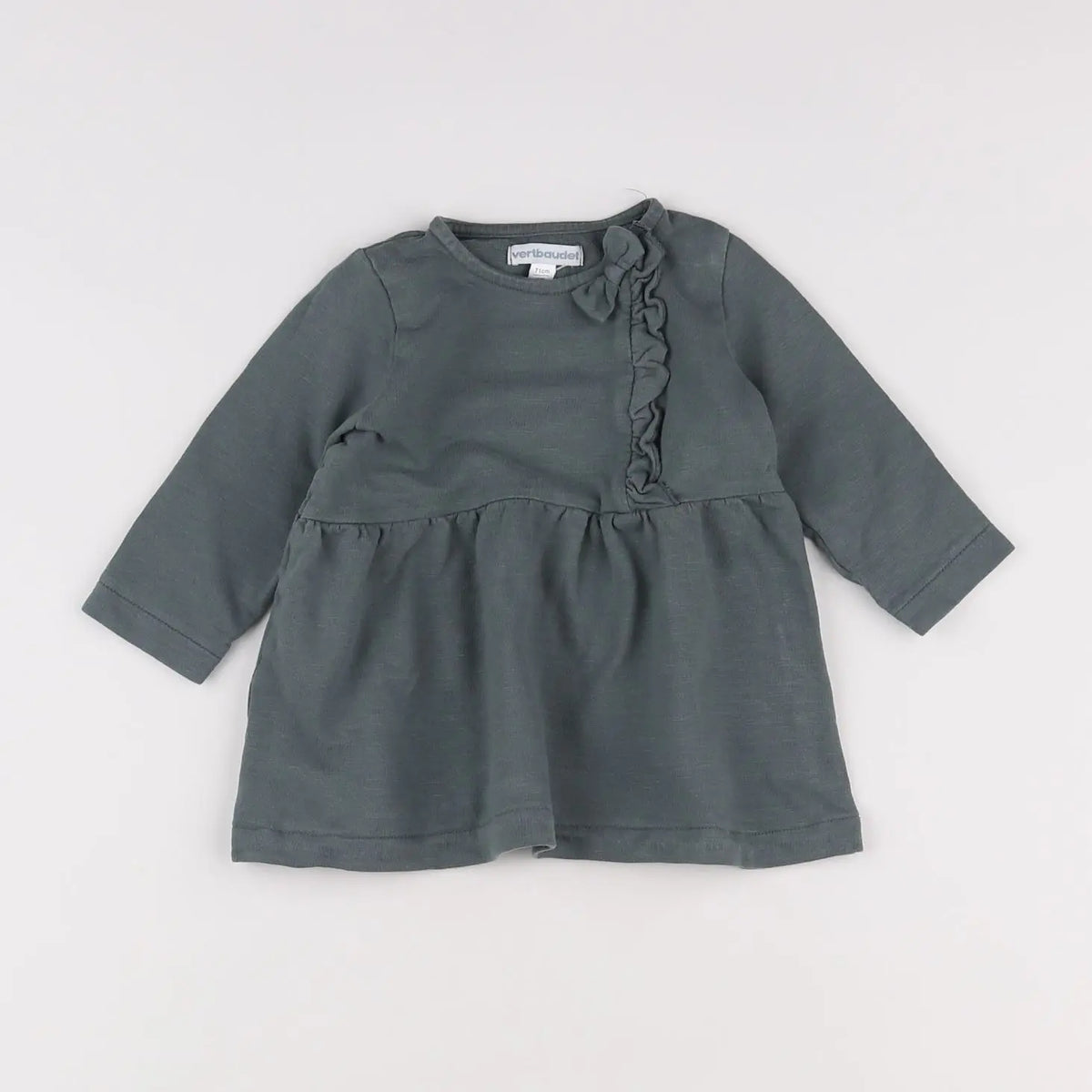 Vertbaudet - robe vert - 9 mois