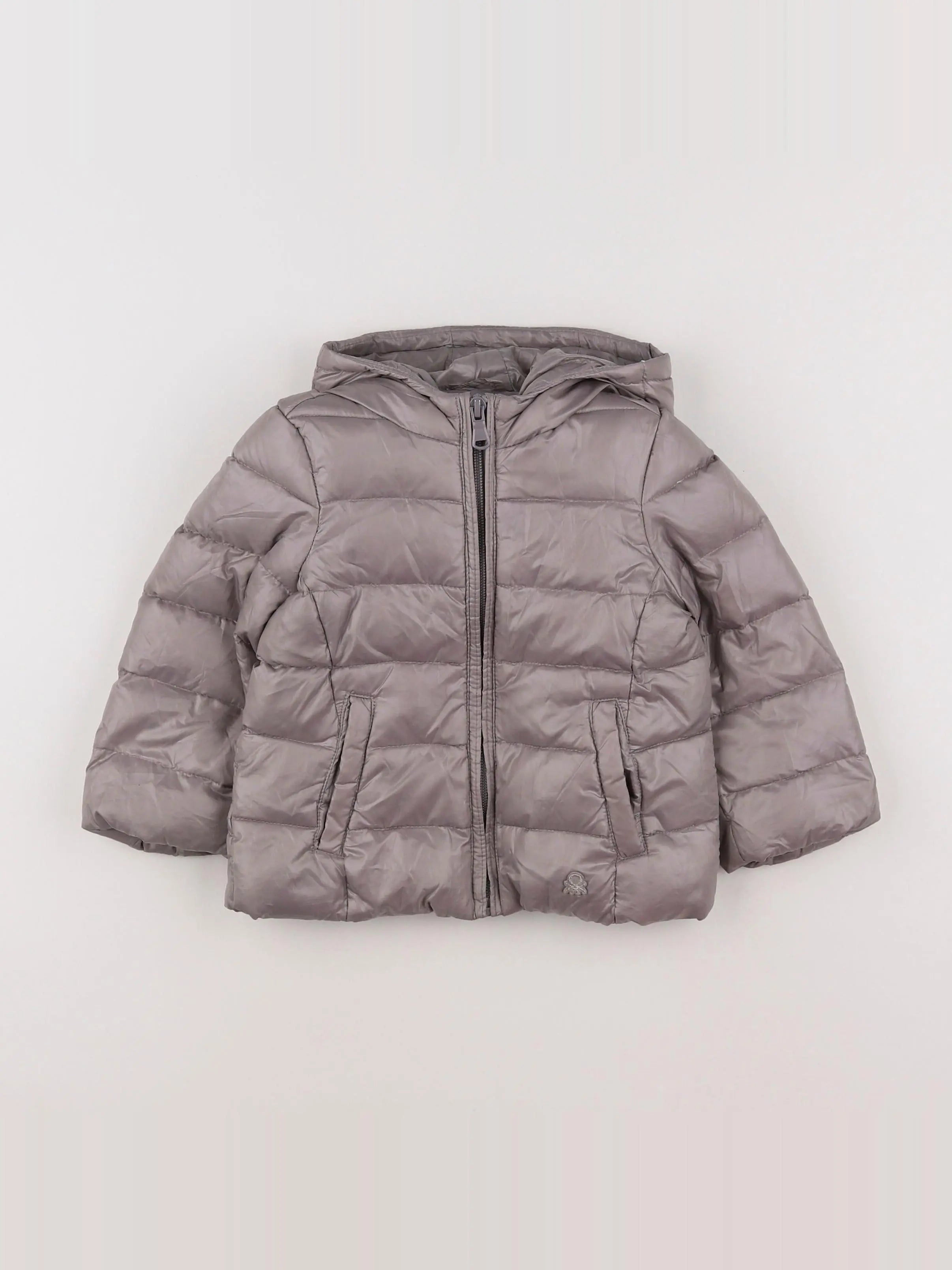 Benetton - doudoune gris - 12 mois