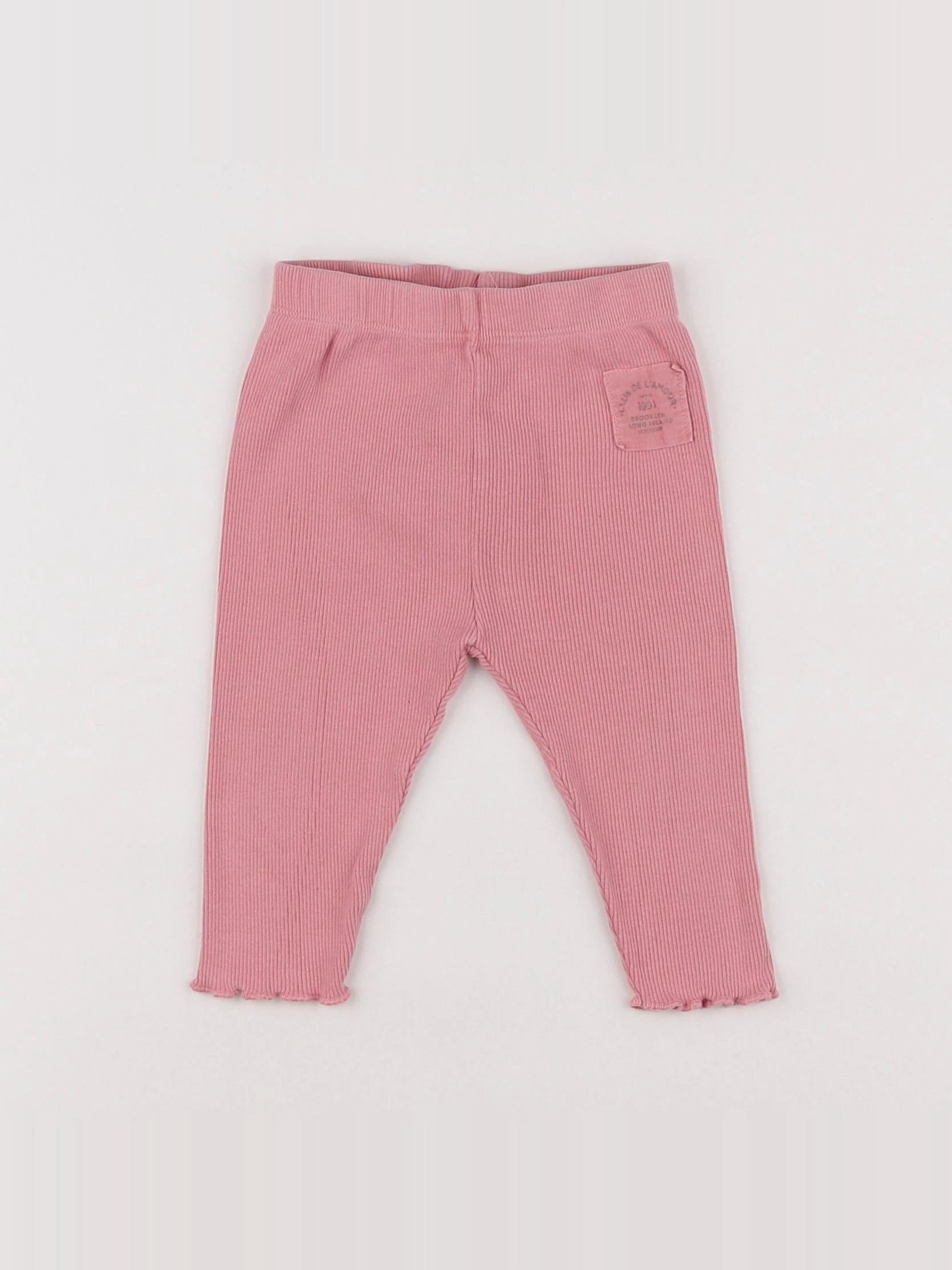 Zara - legging rose - 6/9 mois