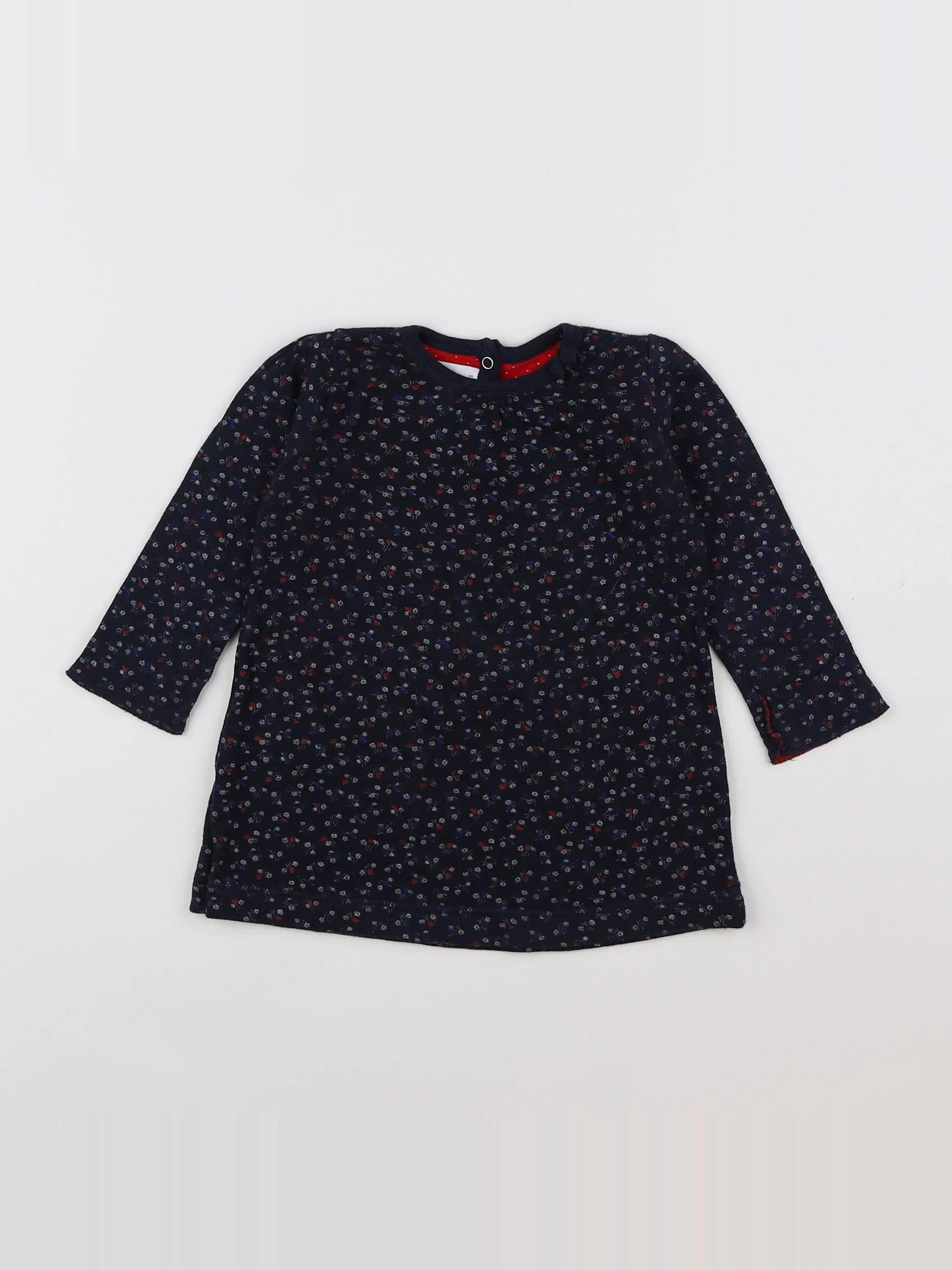 Petit Bateau - robe bleu - 12 mois