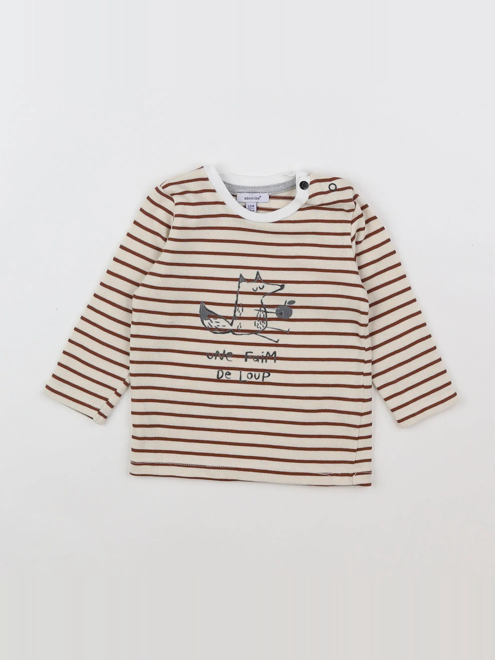 Absorba - tee-shirt beige, marron - 12 mois
