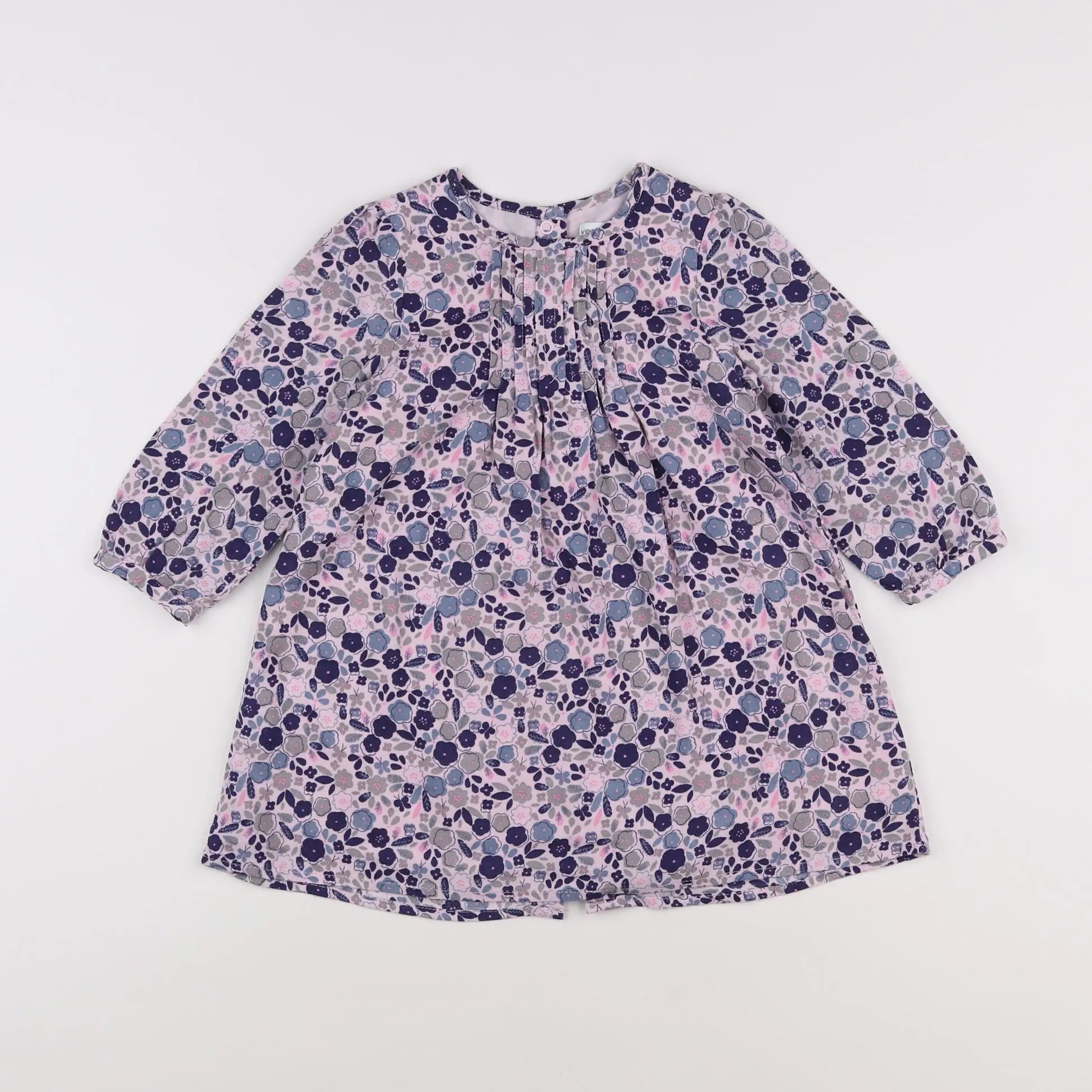 Vertbaudet - robe rose, bleu - 2 ans