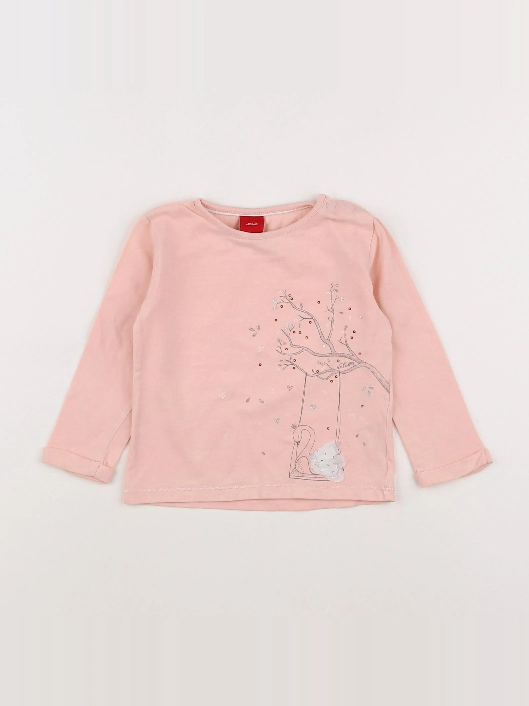 s.Oliver - tee-shirt rose - 12 mois