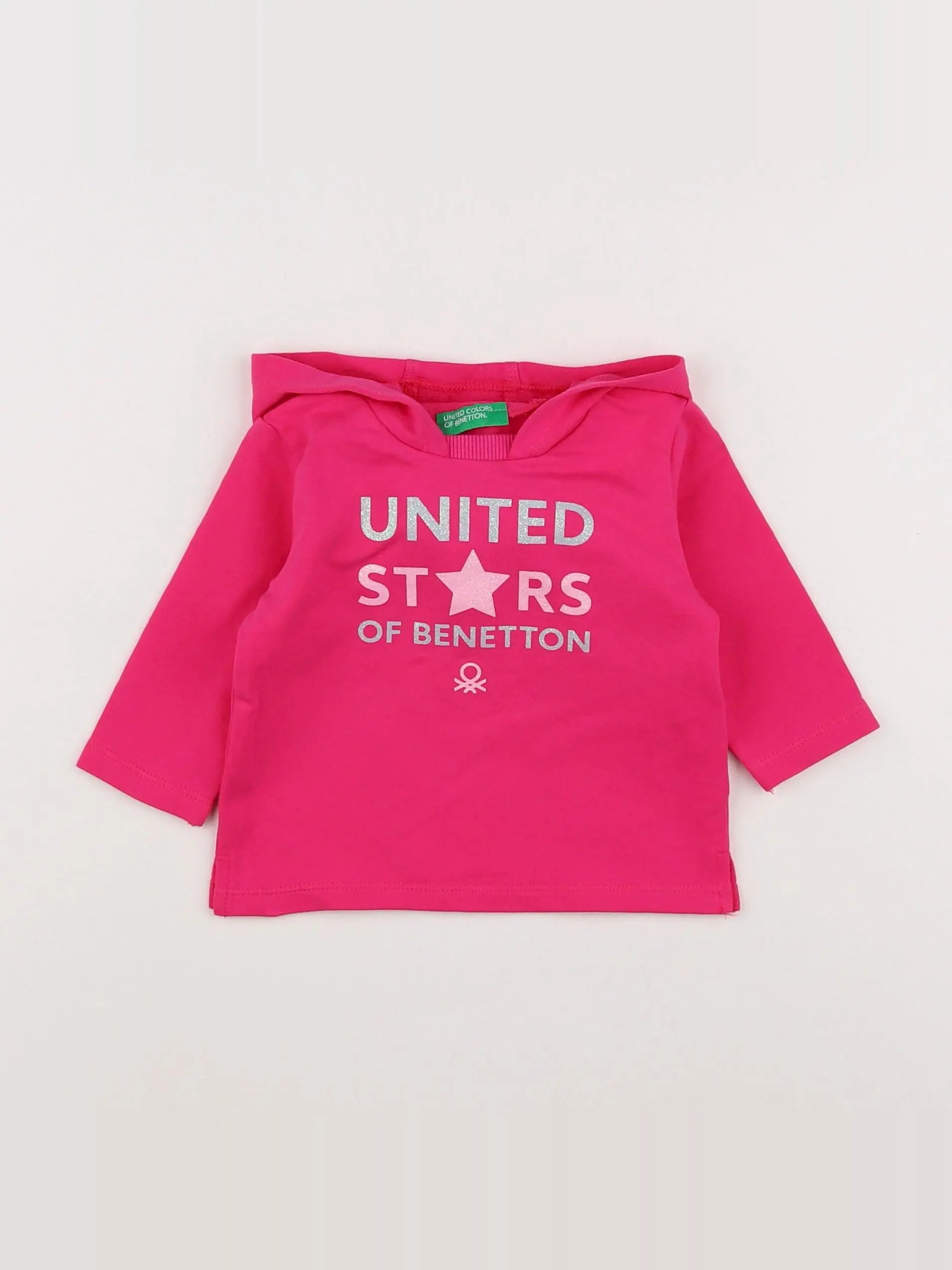 Benetton - tee-shirt rose - 3/6 mois