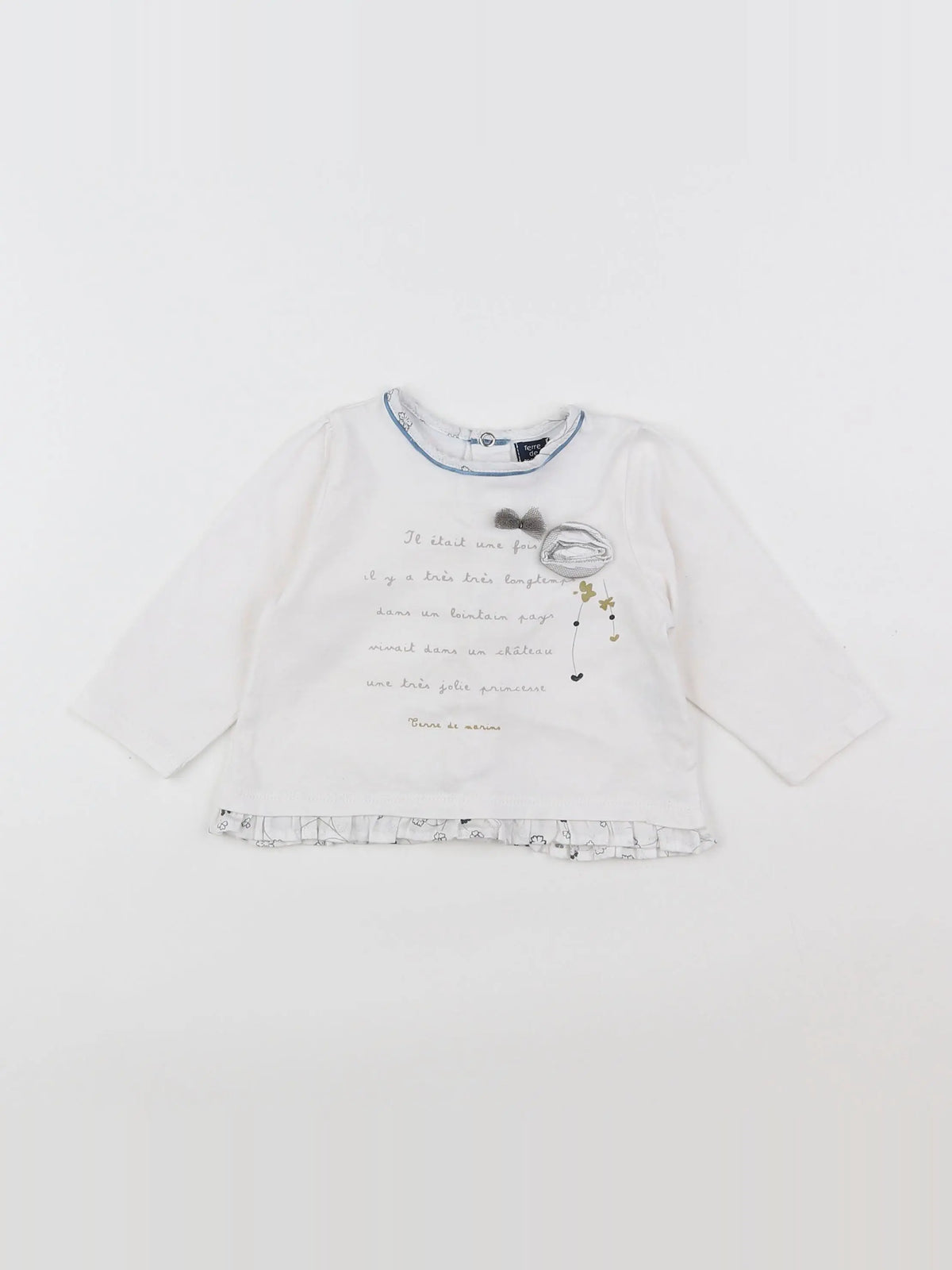 Terre de marins - tee-shirt blanc - 6 mois