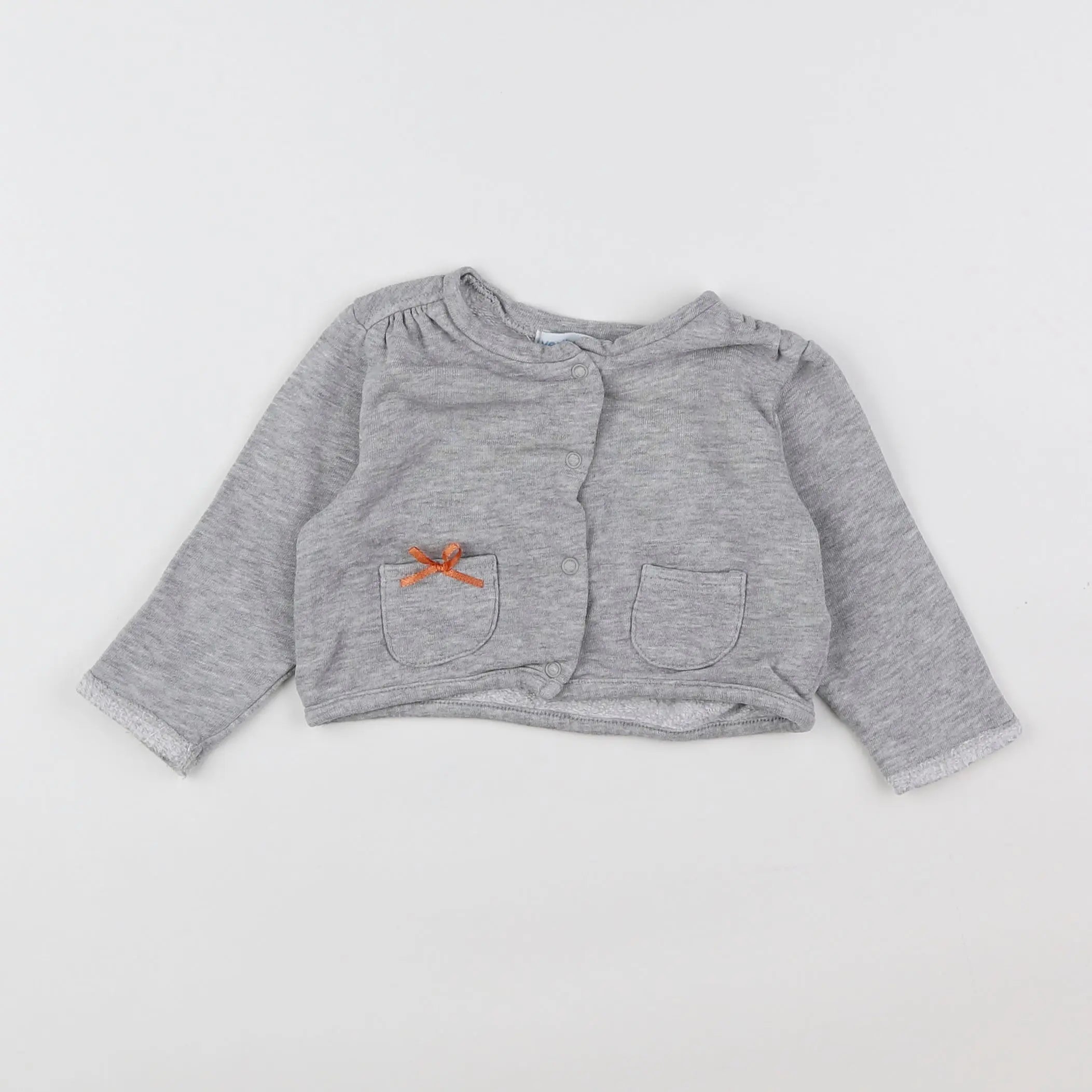 Vertbaudet - sweat gris - 6 mois